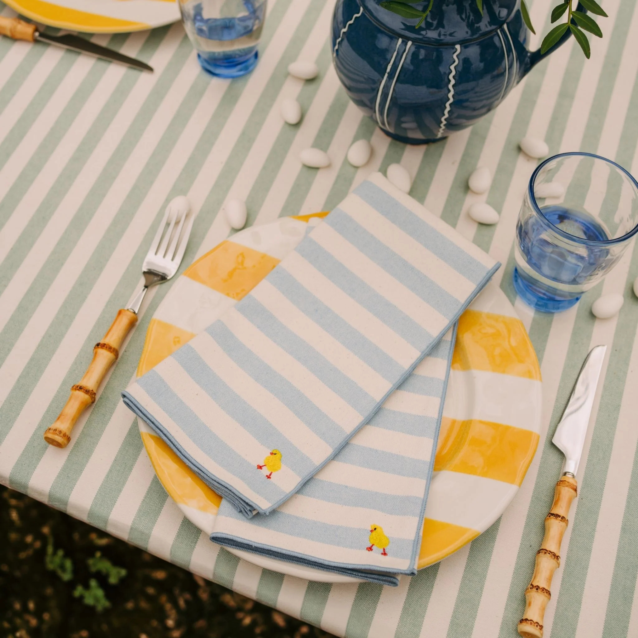 Roupa de mesa Barra, em algodão, com motivos de Páscoa bordados - Image 15