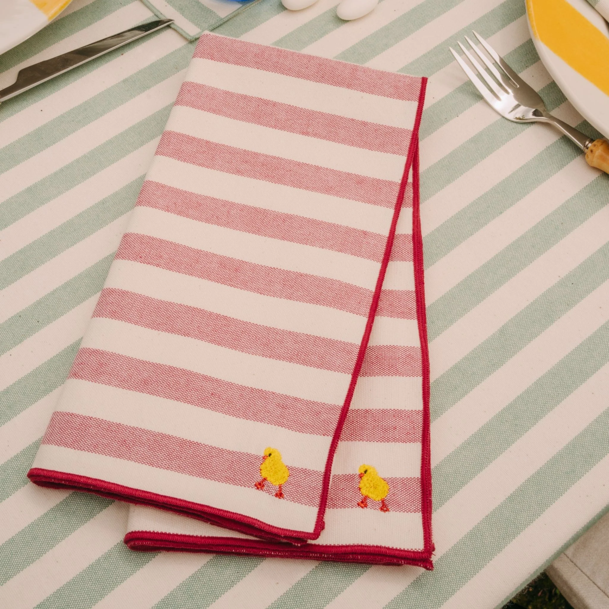 Roupa de mesa Barra, em algodão, com motivos de Páscoa bordados - Image 4