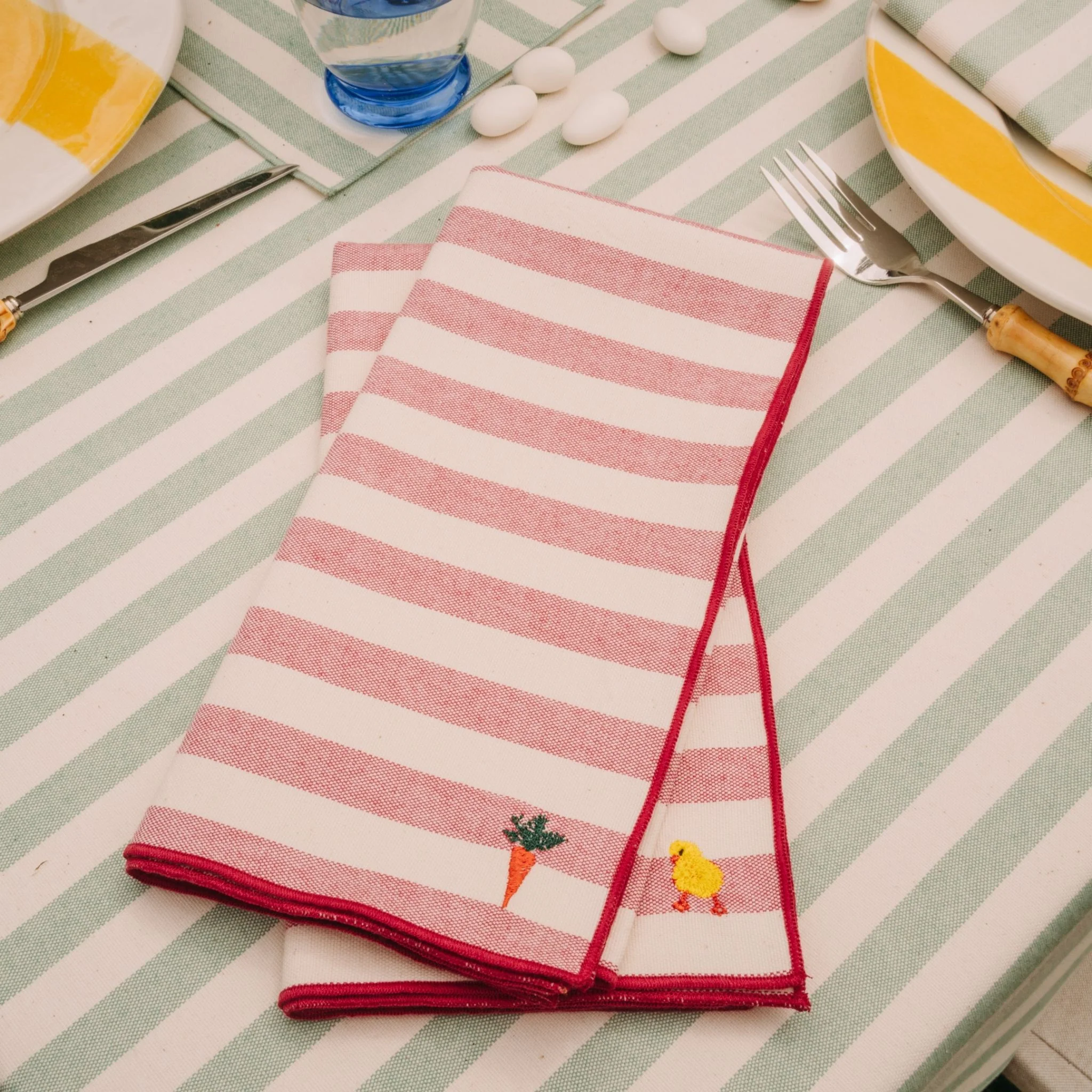 Roupa de mesa Barra, em algodão, com motivos de Páscoa bordados - Image 6