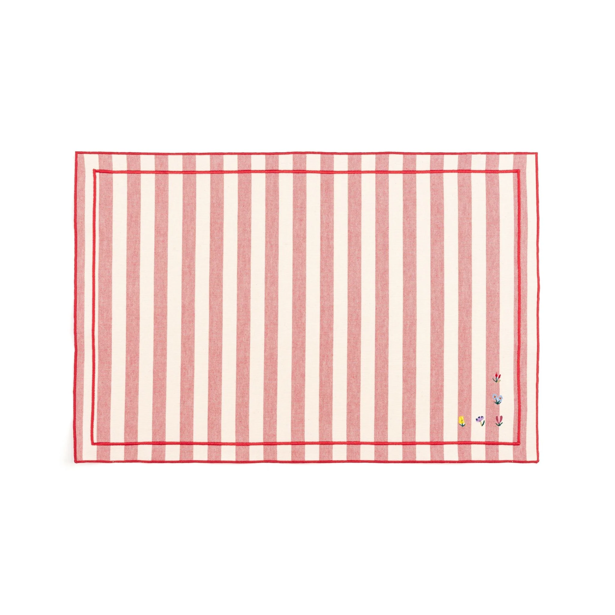 Roupa de mesa Barra, em algodão, com flores bordadas - Image 65