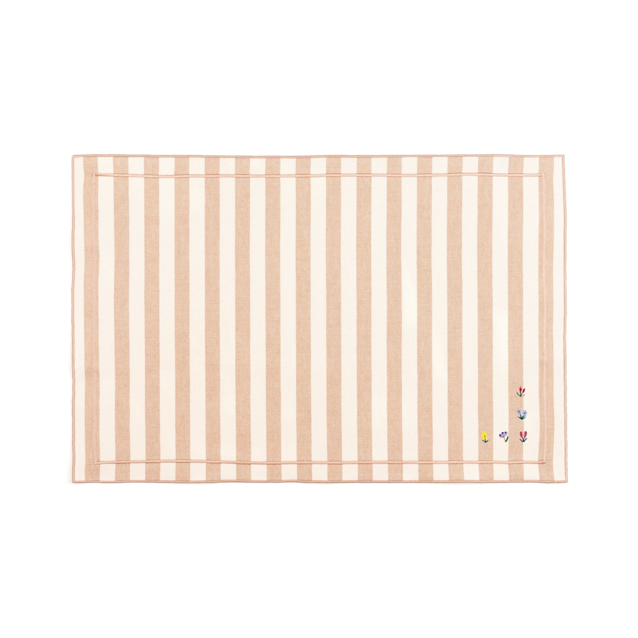 Roupa de mesa Barra, em algodão, com flores bordadas - Image 68