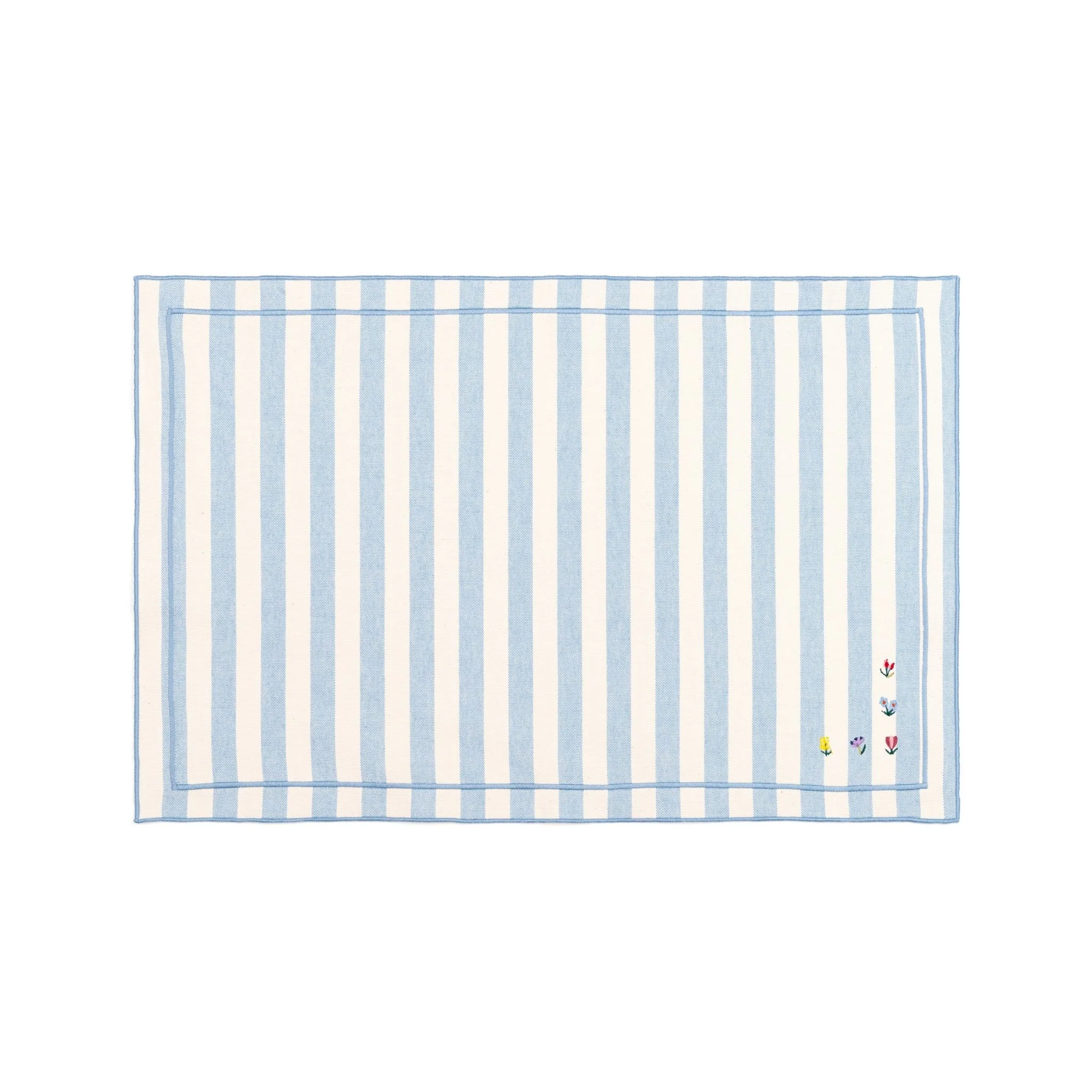 Roupa de mesa Barra, em algodão, com flores bordadas - Image 69