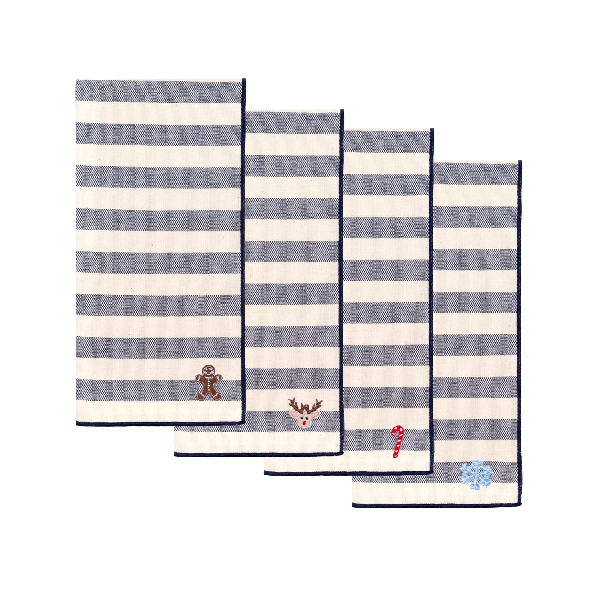 Roupa de mesa Barra, em algodão, com pequenos motivos de Natal bordados - Image 76