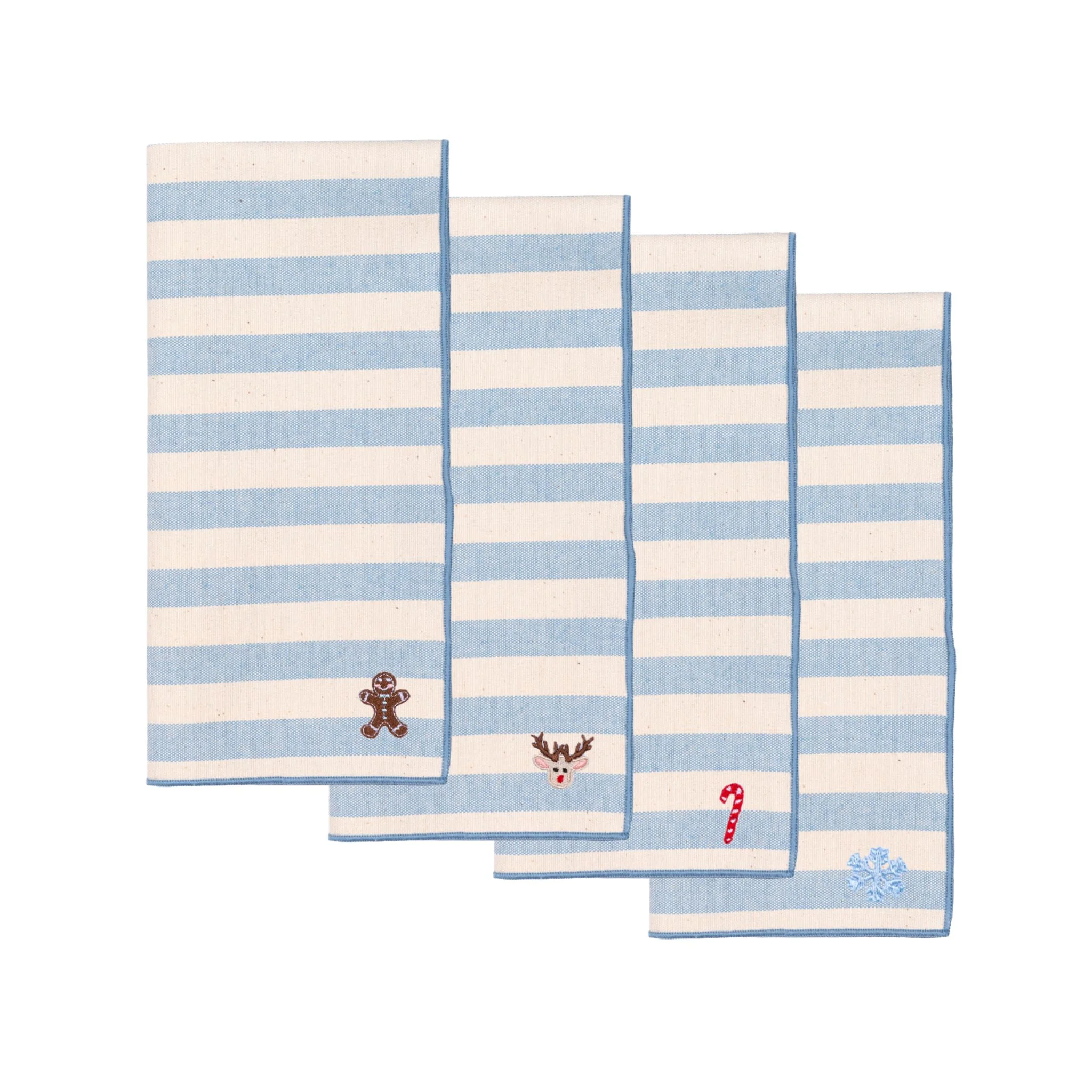 Roupa de mesa Barra, em algodão, com pequenos motivos de Natal bordados - Image 77