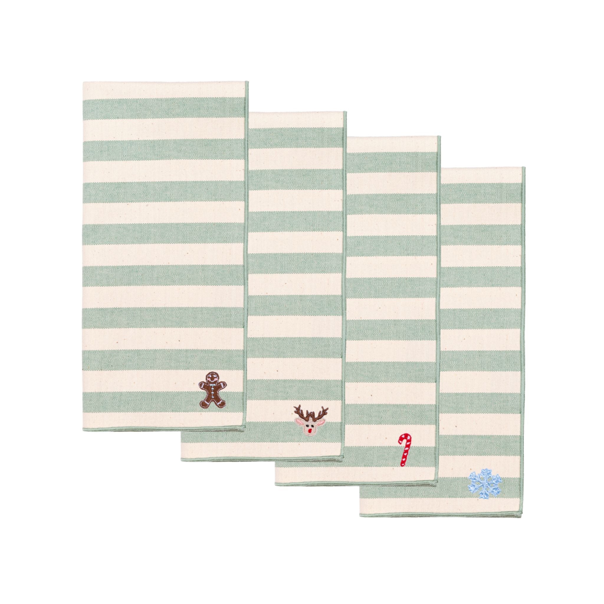 Roupa de mesa Barra, em algodão, com pequenos motivos de Natal bordados - Image 78