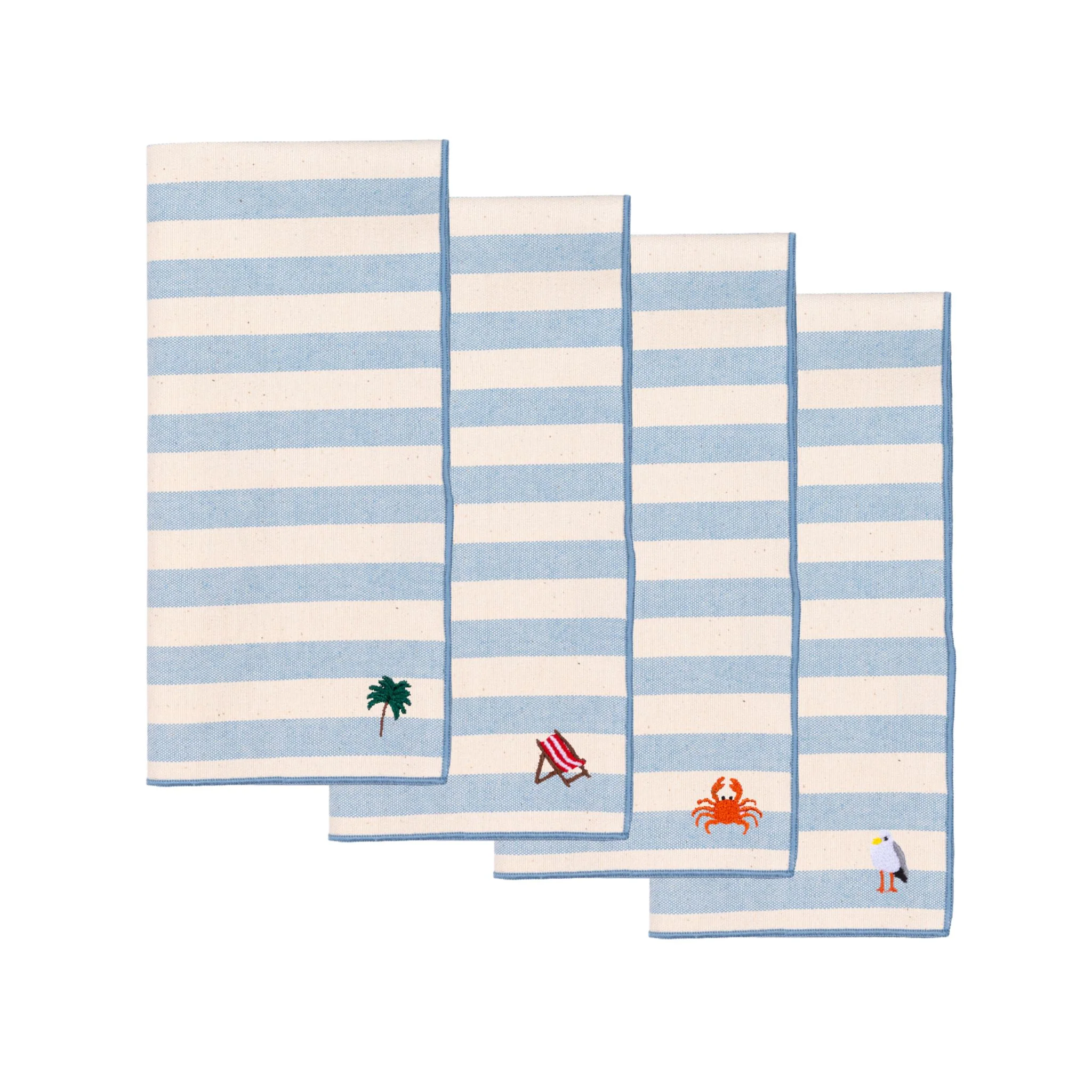 Roupa de mesa Barra, em algodão, com motivos de verão bordados - Image 72