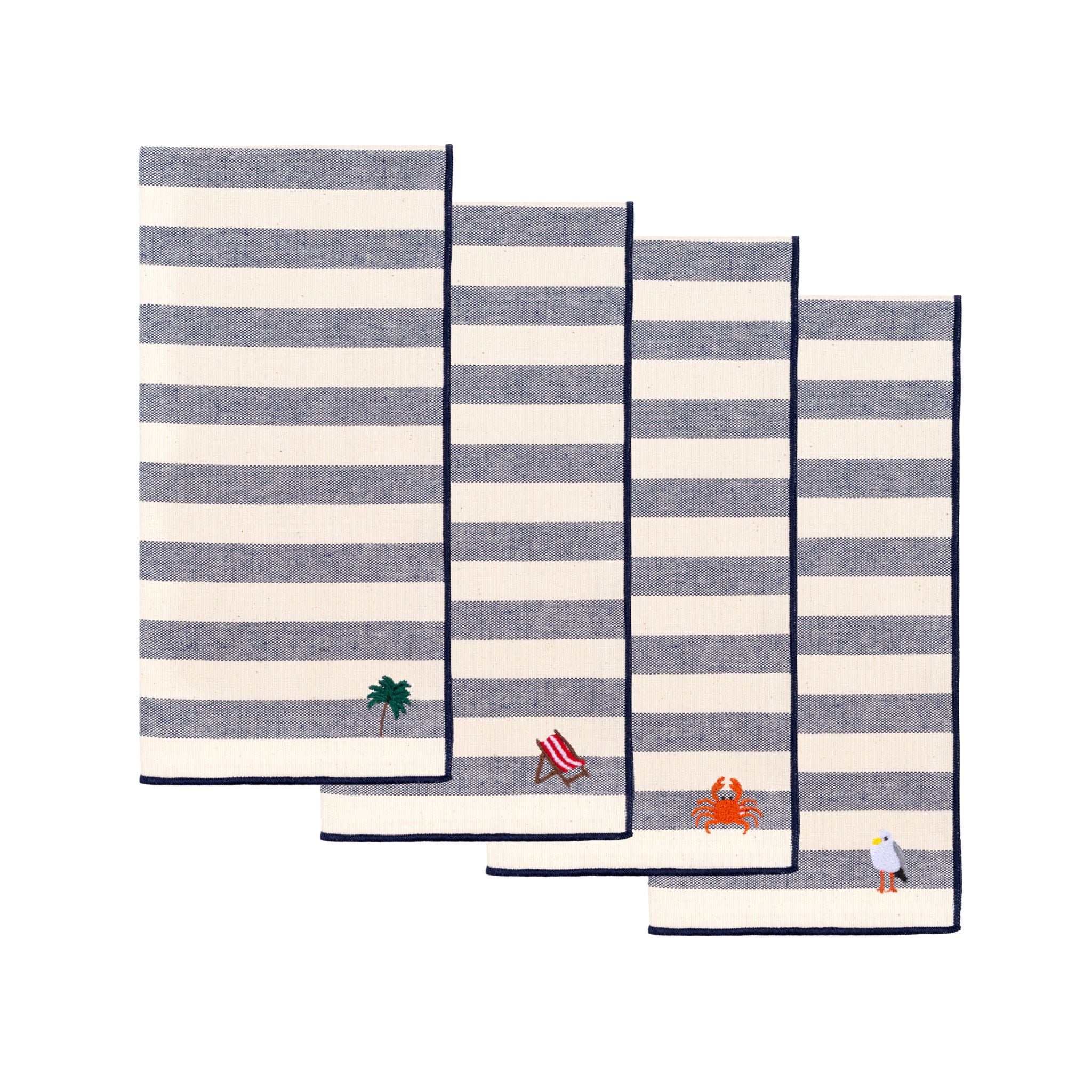 Roupa de mesa Barra, em algodão, com motivos de verão bordados - Image 76