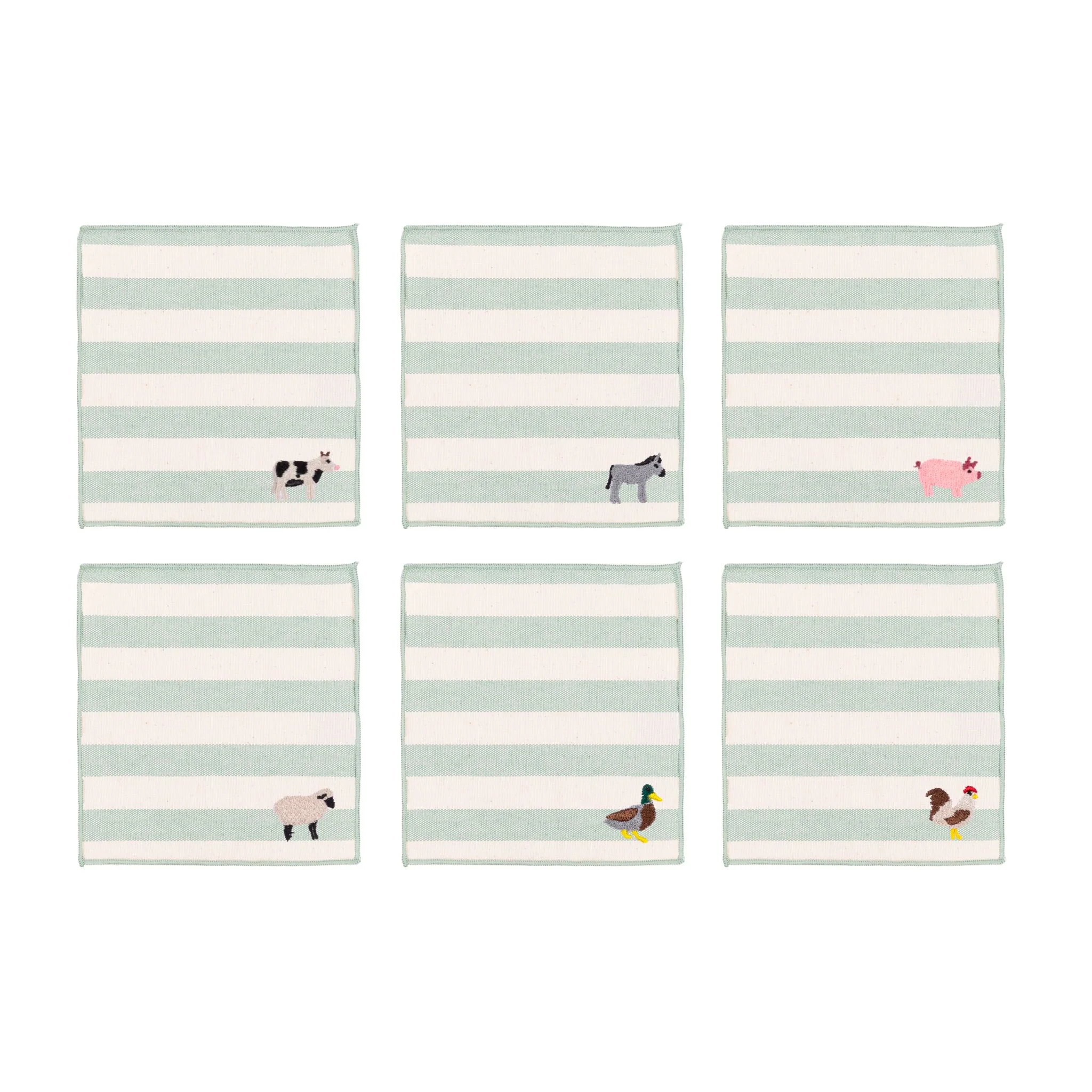 Roupa de mesa Barra, em algodão, com animais da quinta bordados - Image 49