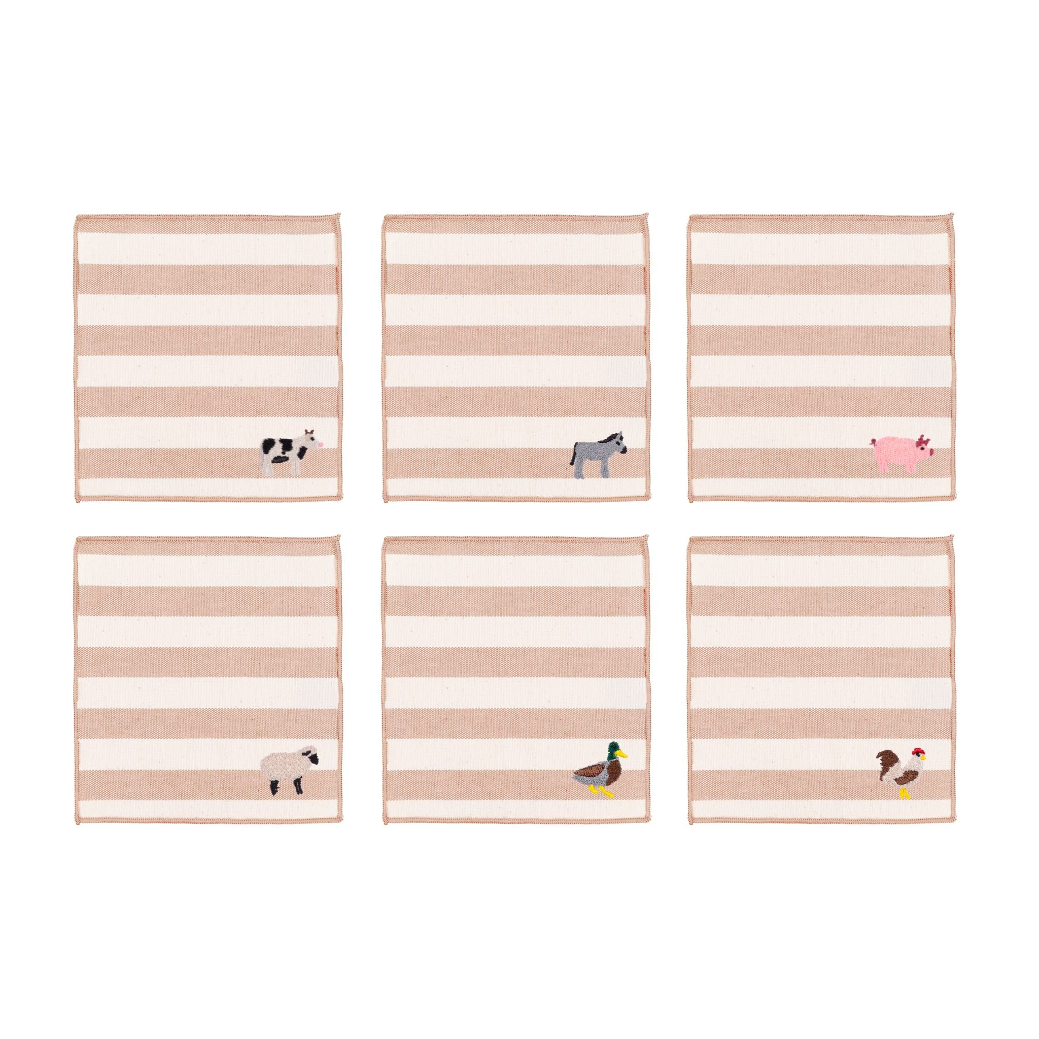 Roupa de mesa Barra, em algodão, com animais da quinta bordados - Image 50