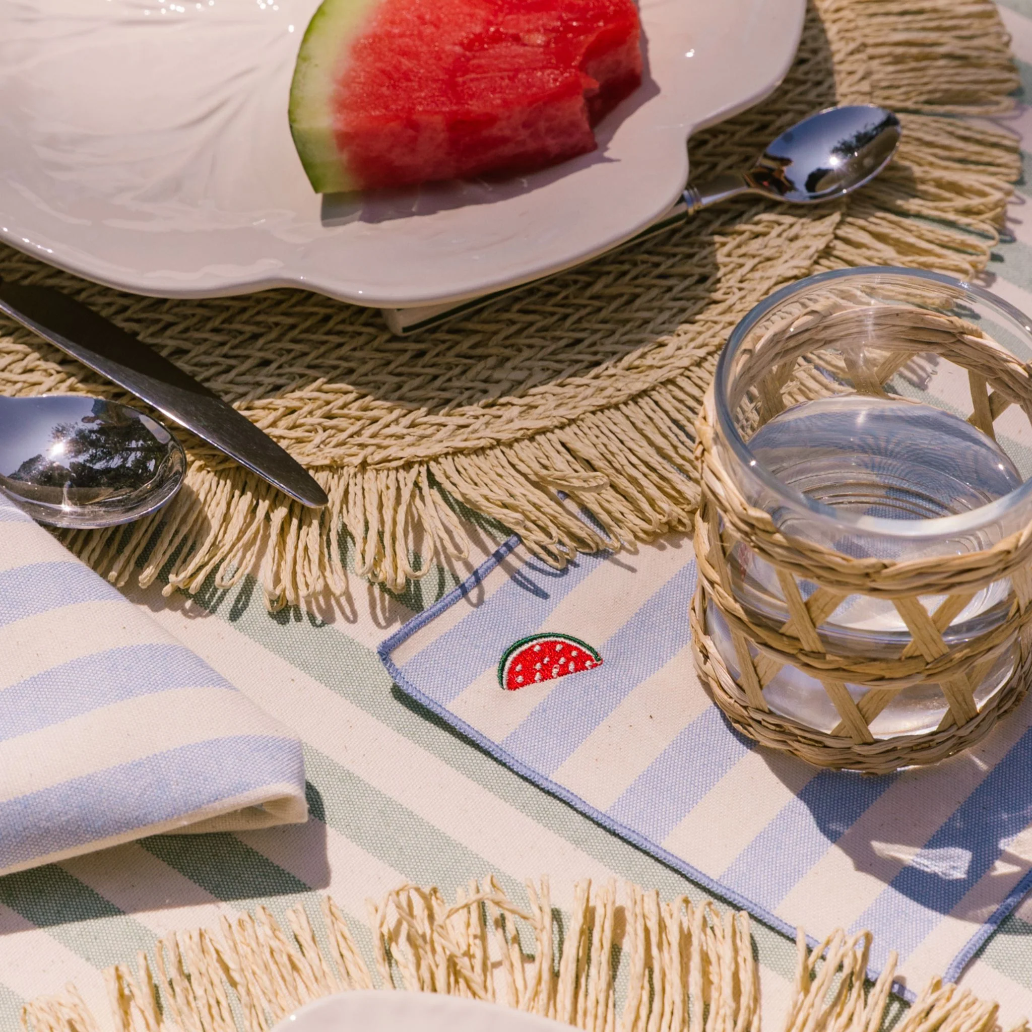 Roupa de mesa Barra, em algodão, com frutas bordadas - Image 5