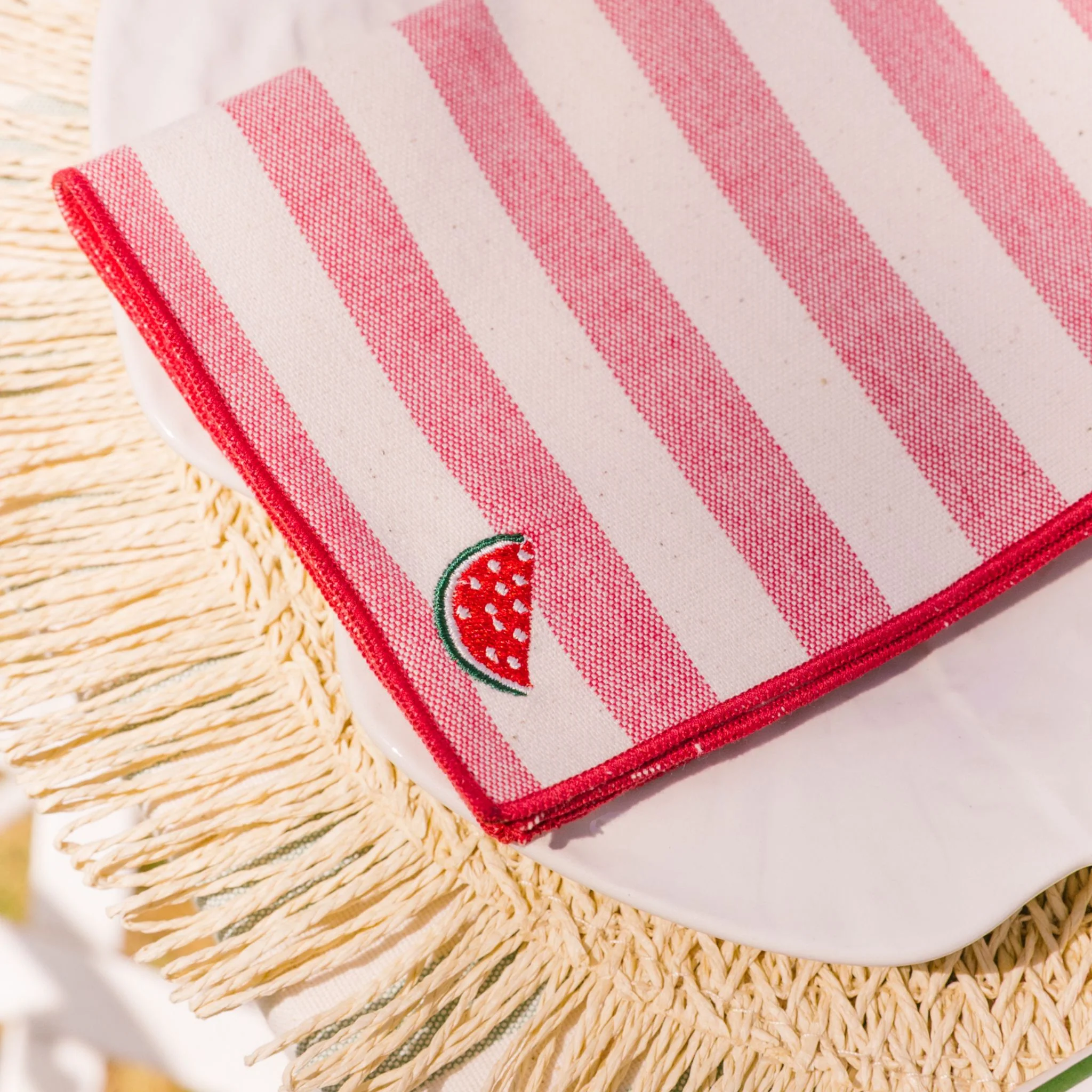 Roupa de mesa Barra, em algodão, com frutas bordadas - Image 6