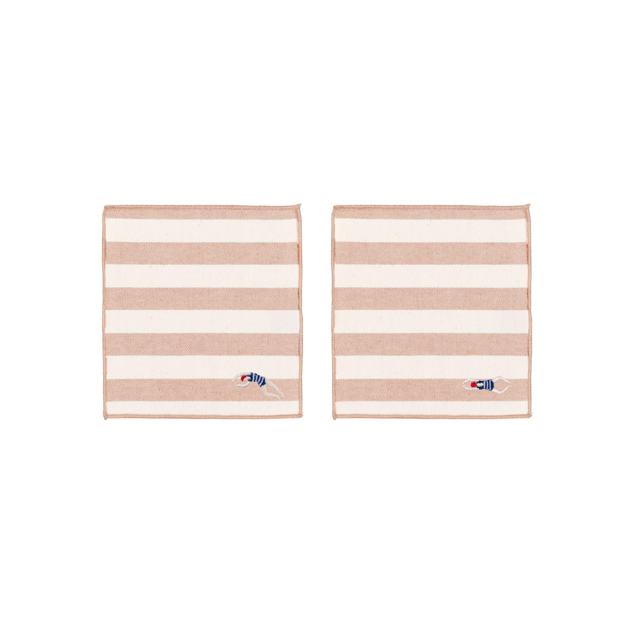 Roupa de mesa Barra, em algodão, com desportistas retro bordados - Image 123