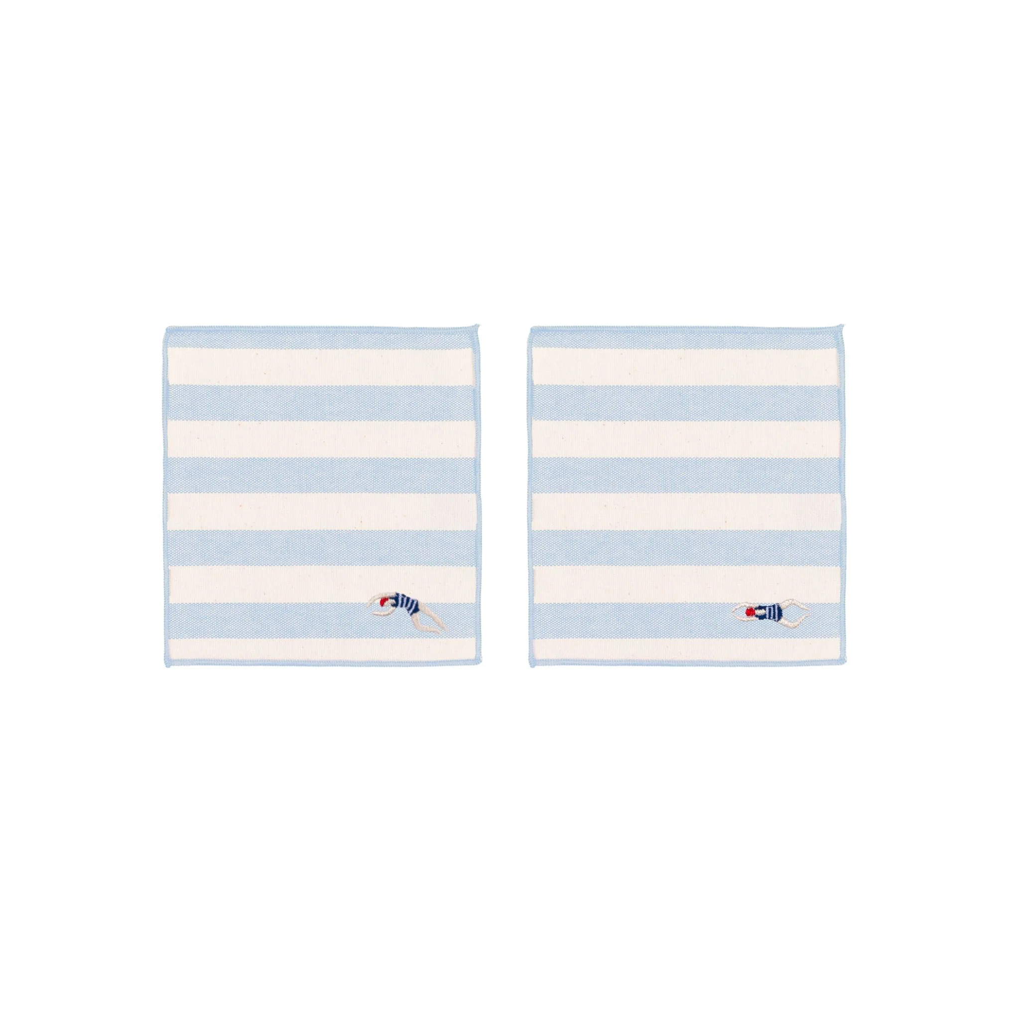 Roupa de mesa Barra, em algodão, com desportistas retro bordados - Image 127