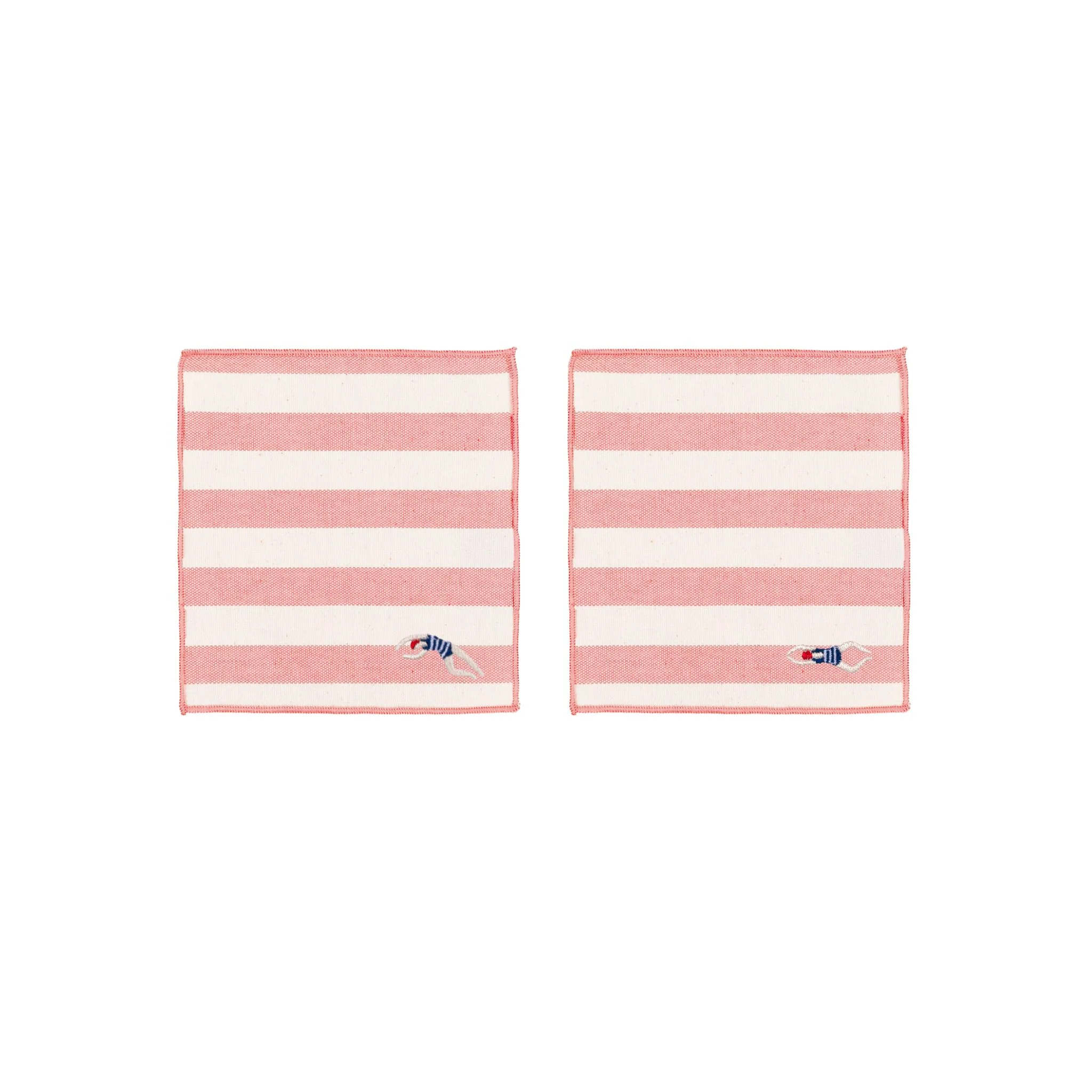 Roupa de mesa Barra, em algodão, com desportistas retro bordados - Image 130