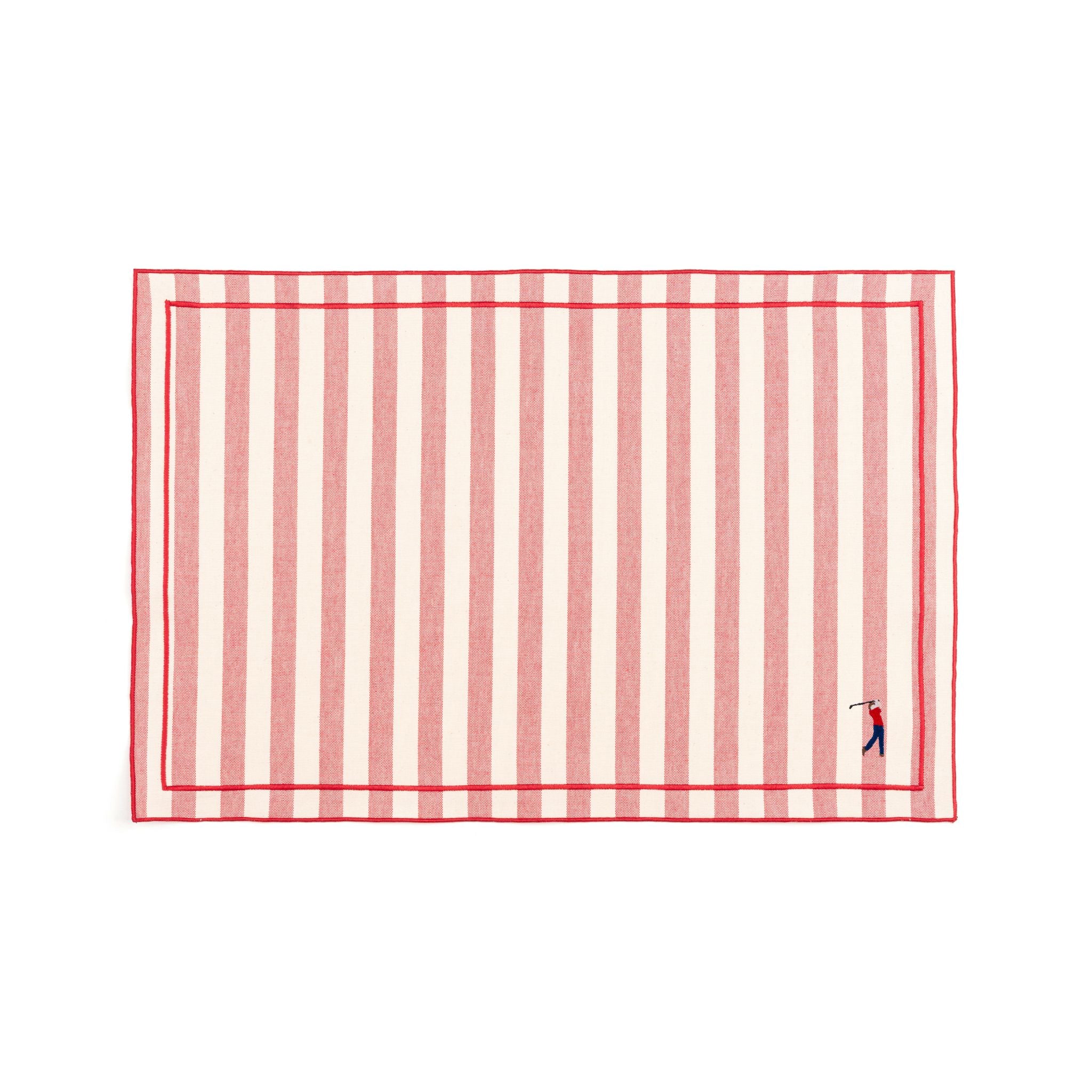 Roupa de mesa Barra, em algodão, com desportistas retro bordados - Image 151