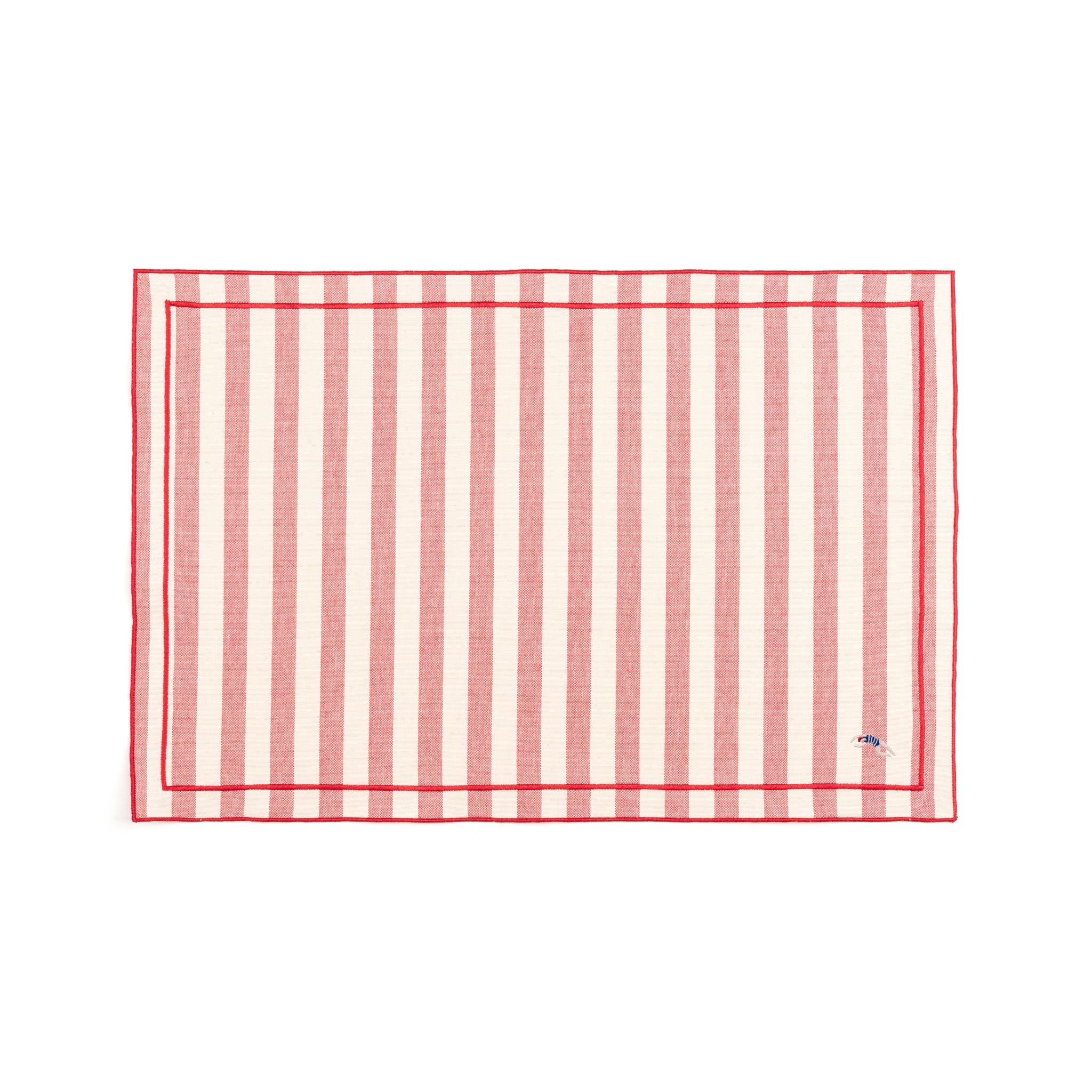 Roupa de mesa Barra, em algodão, com desportistas retro bordados - Image 155