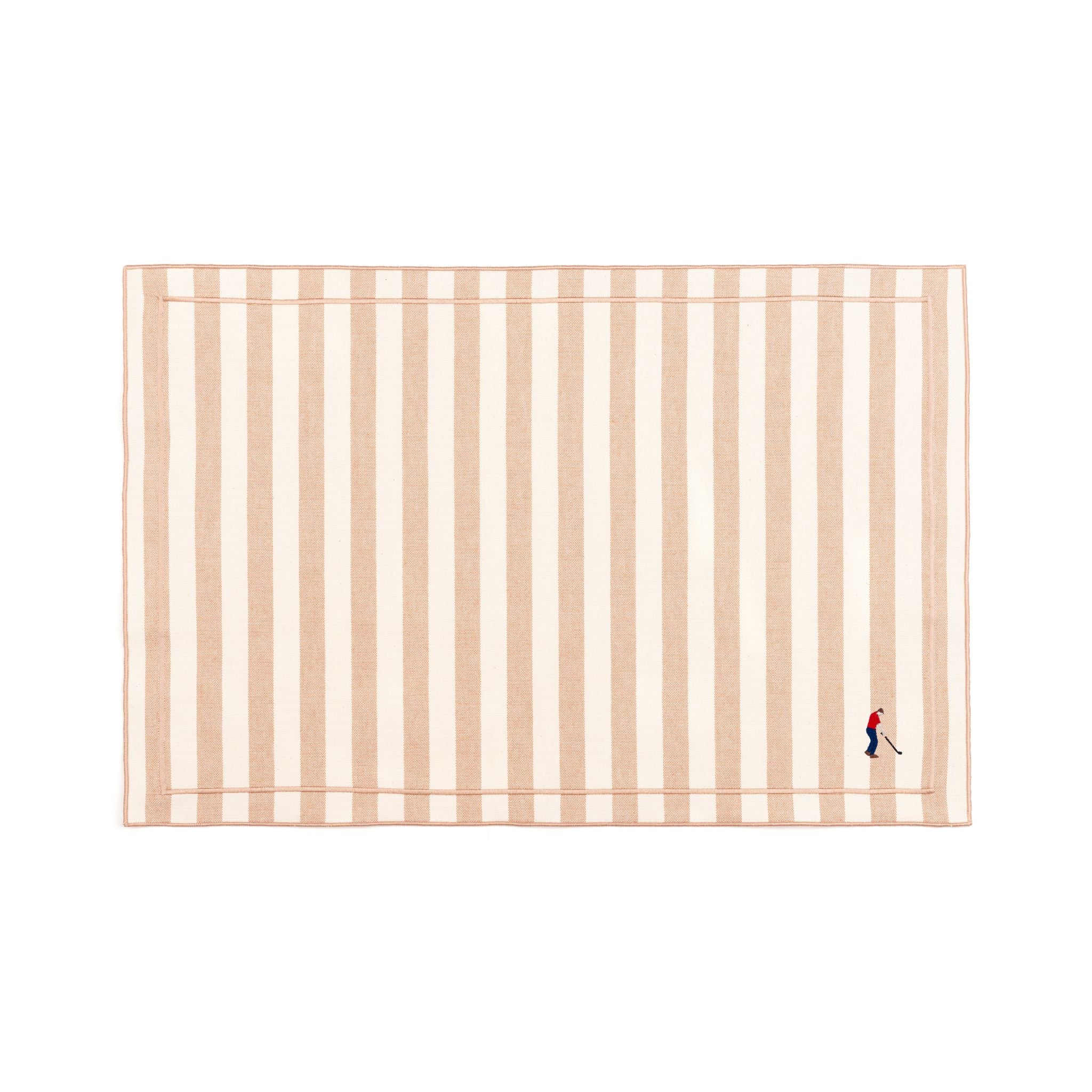 Roupa de mesa Barra, em algodão, com desportistas retro bordados - Image 158