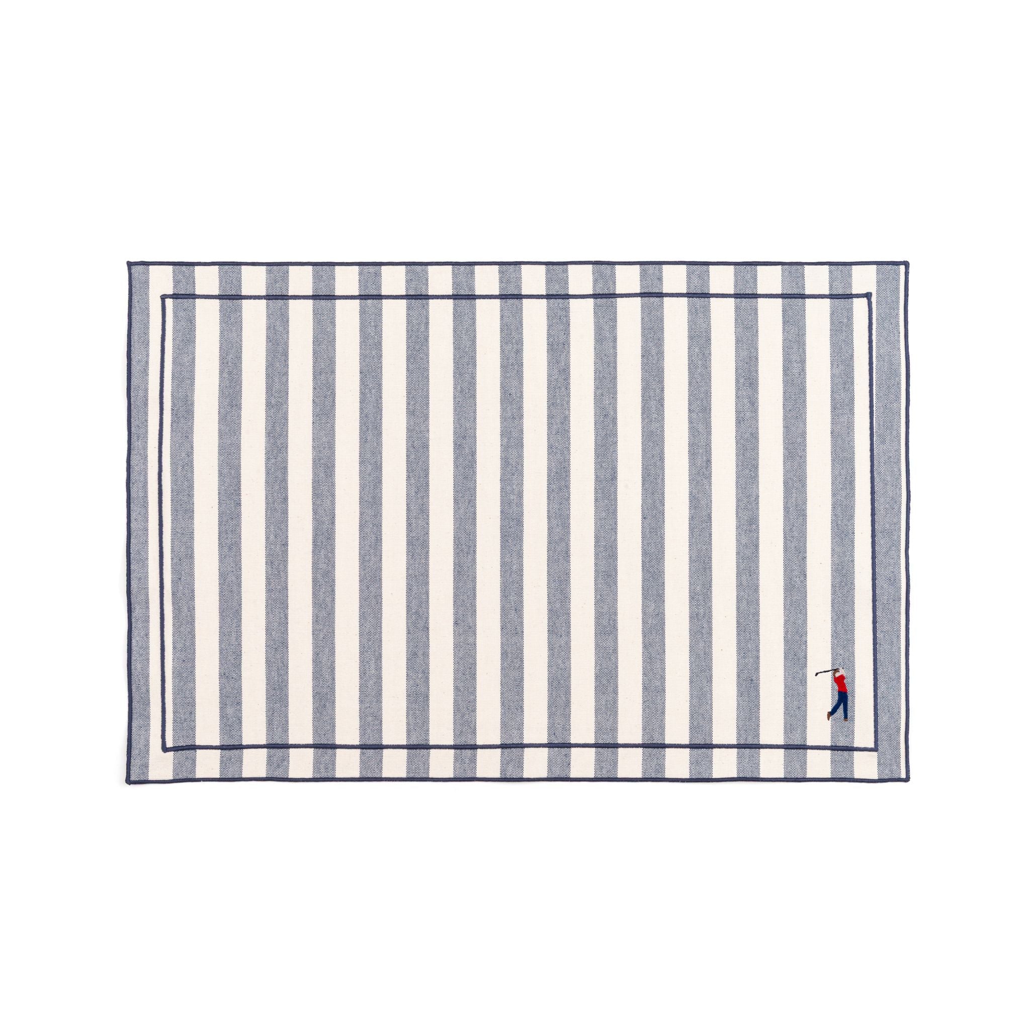 Roupa de mesa Barra, em algodão, com desportistas retro bordados - Image 164