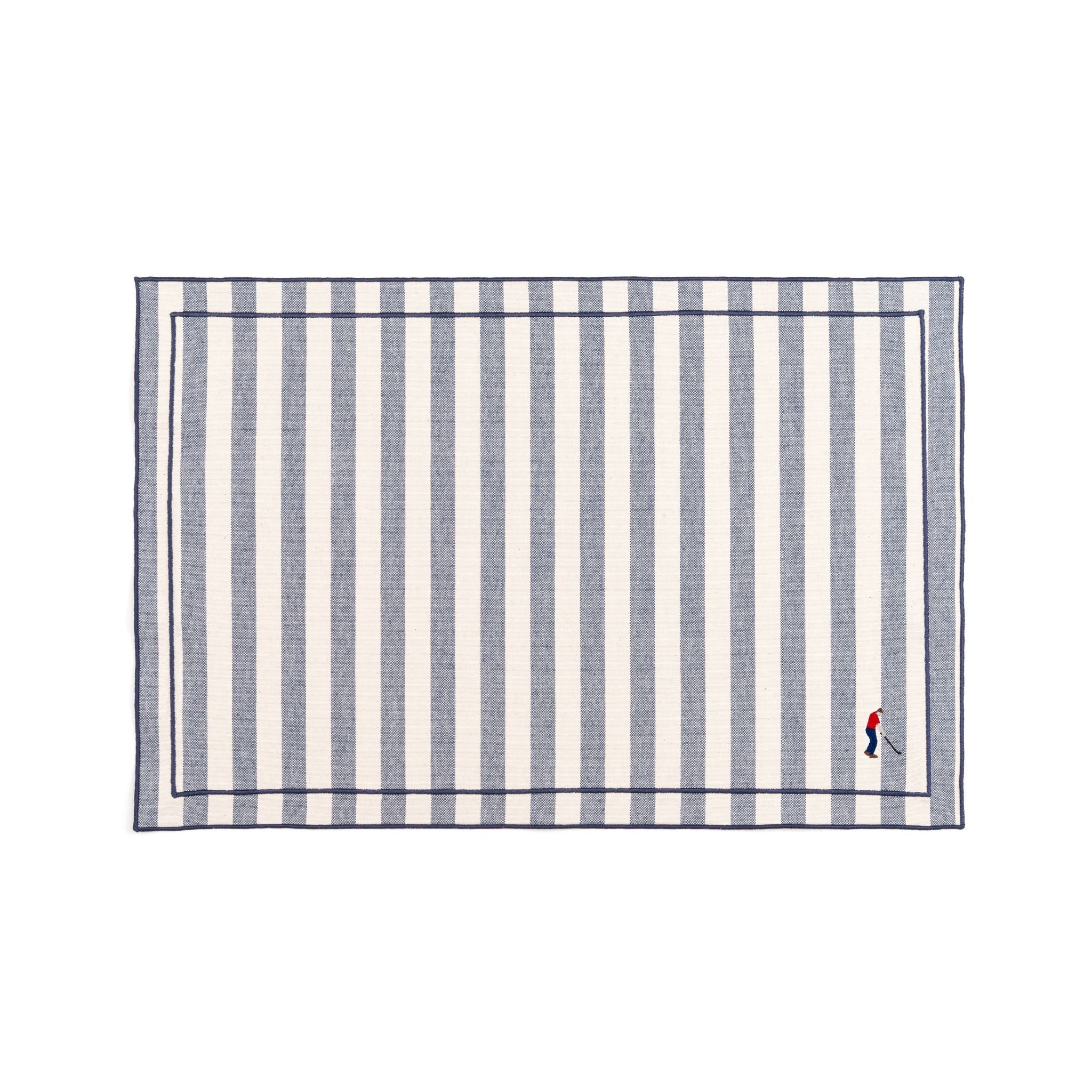 Roupa de mesa Barra, em algodão, com desportistas retro bordados - Image 165