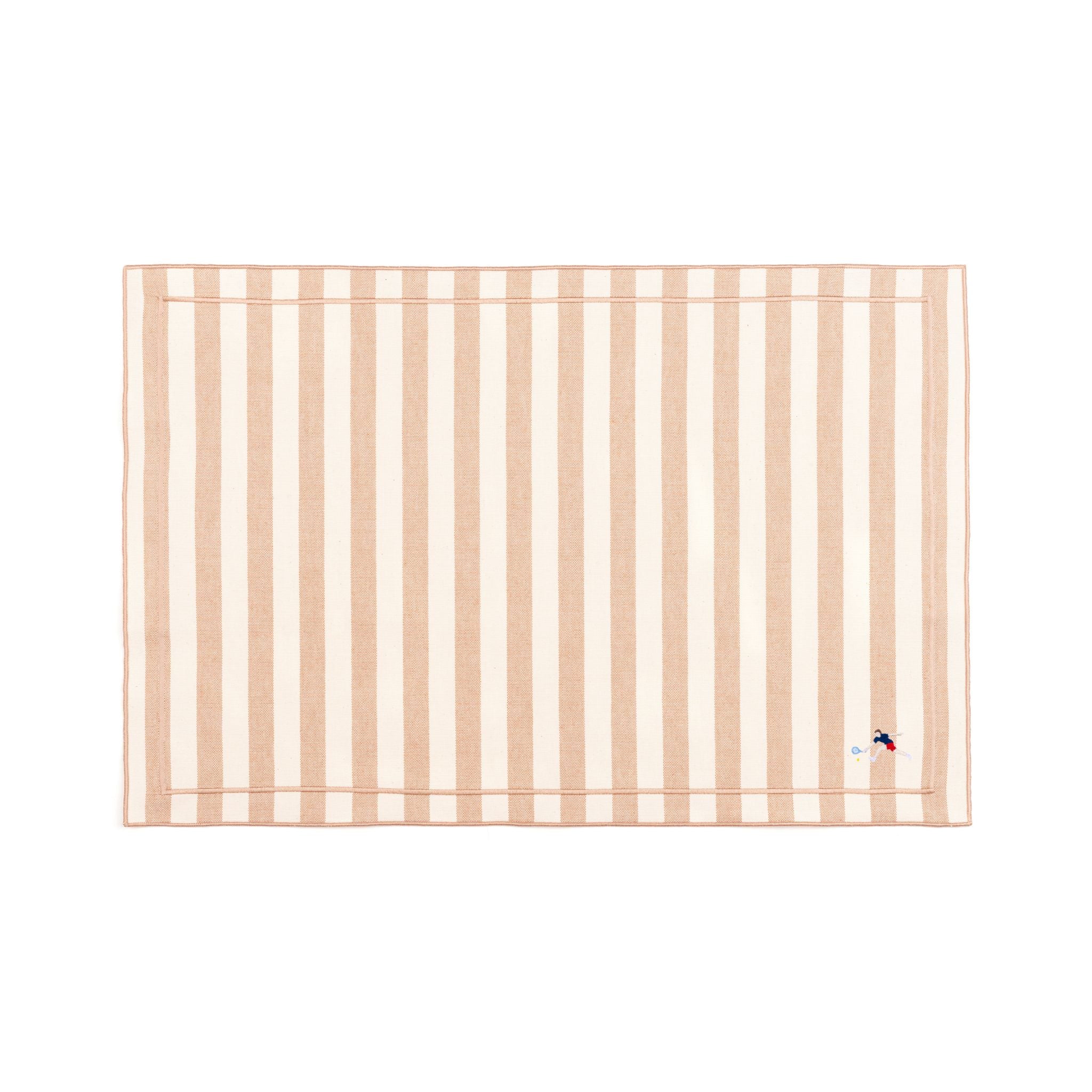 Roupa de mesa Barra, em algodão, com desportistas retro bordados - Image 166