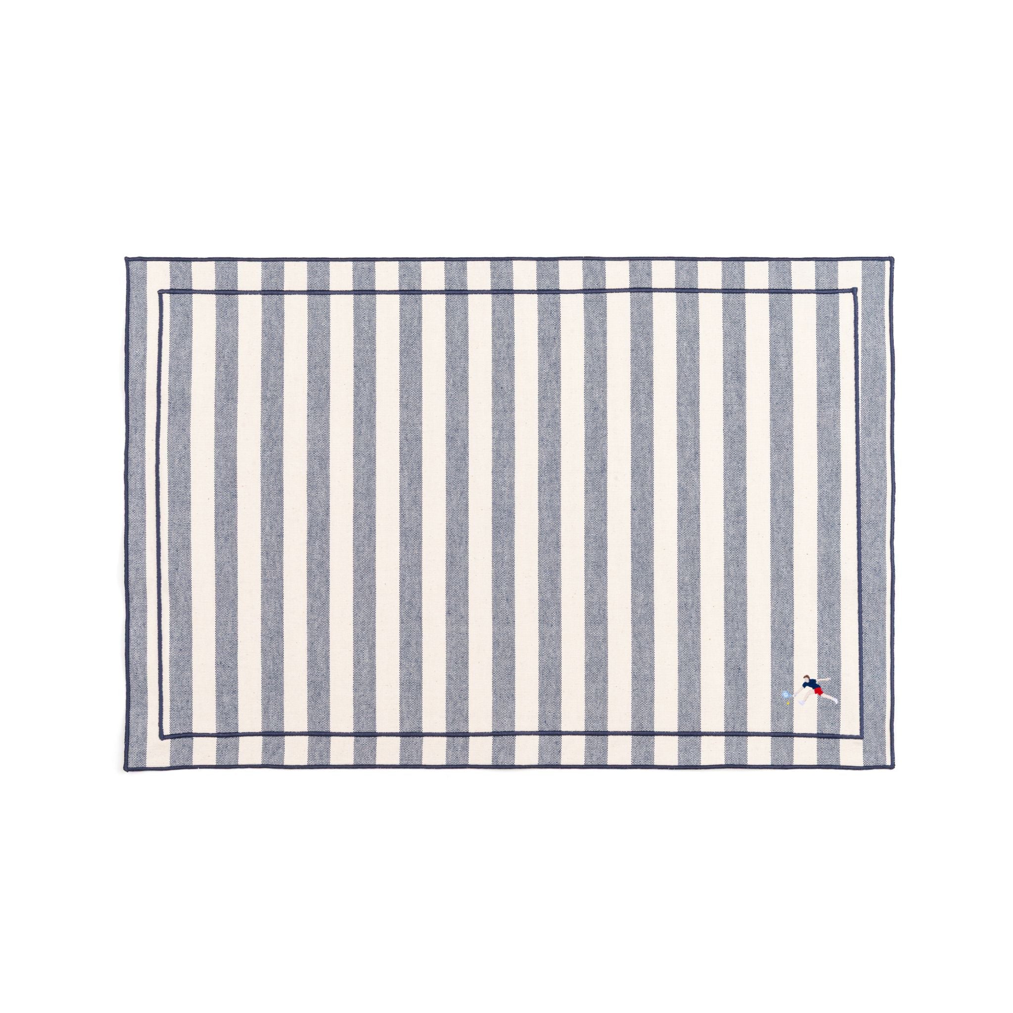 Roupa de mesa Barra, em algodão, com desportistas retro bordados - Image 173
