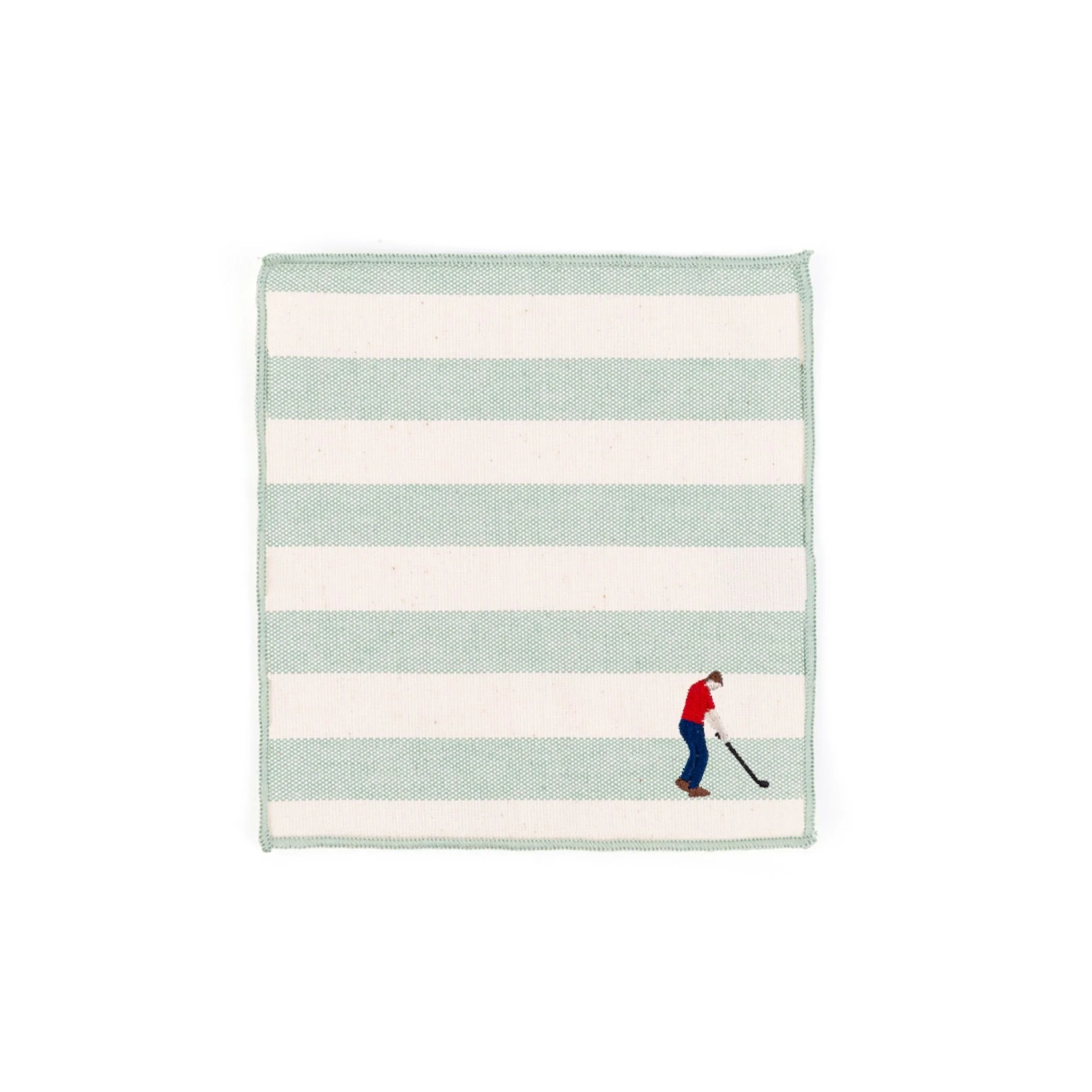 Roupa de mesa Barra, em algodão, com desportistas retro bordados - Image 38