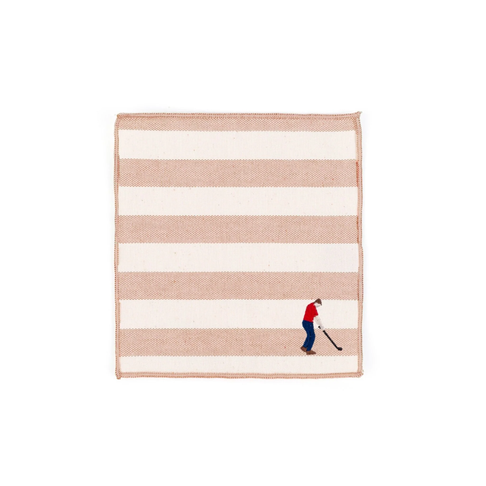 Roupa de mesa Barra, em algodão, com desportistas retro bordados - Image 8