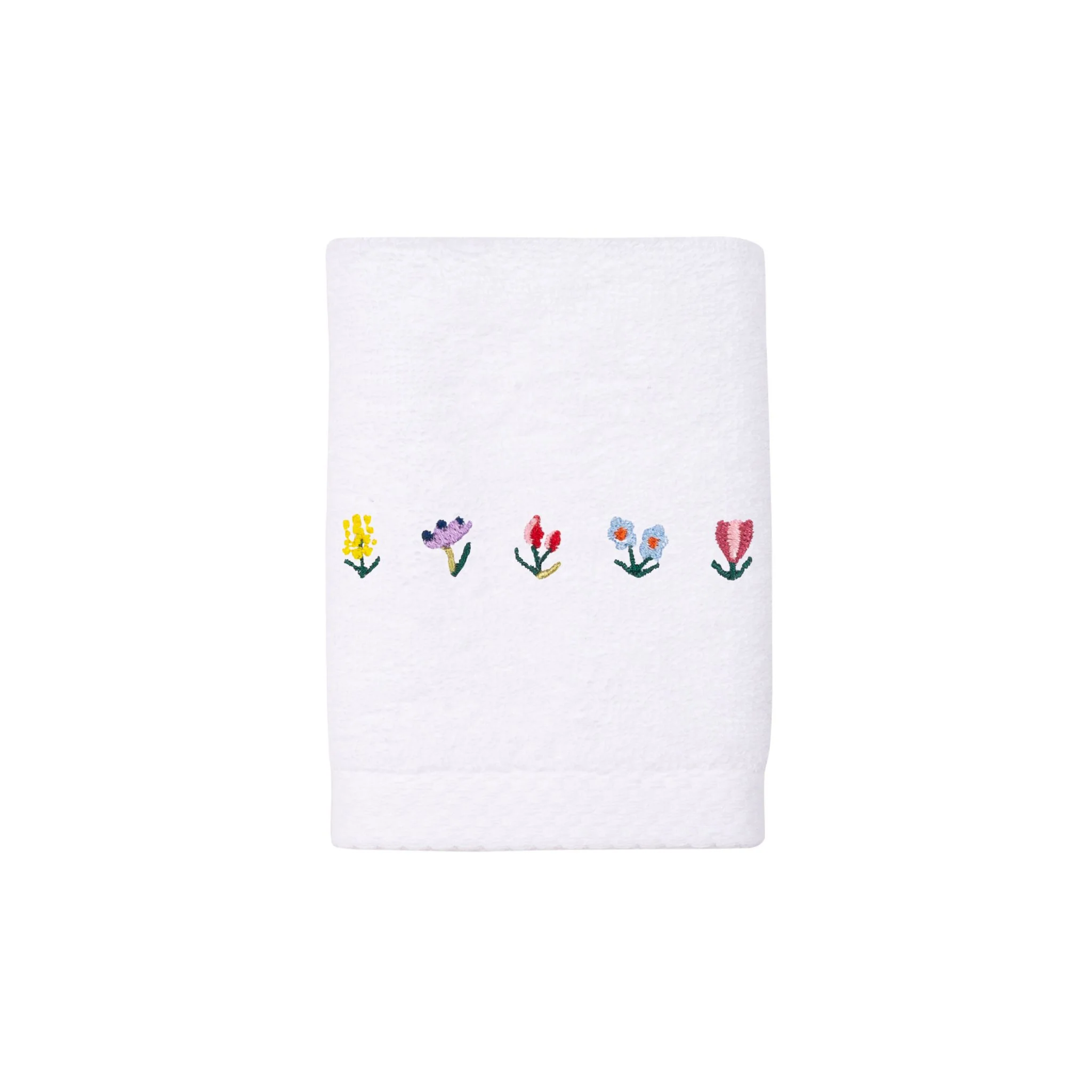 Toalhas de banho Luxus brancas, em algodão, com flores bordadas - Image 4