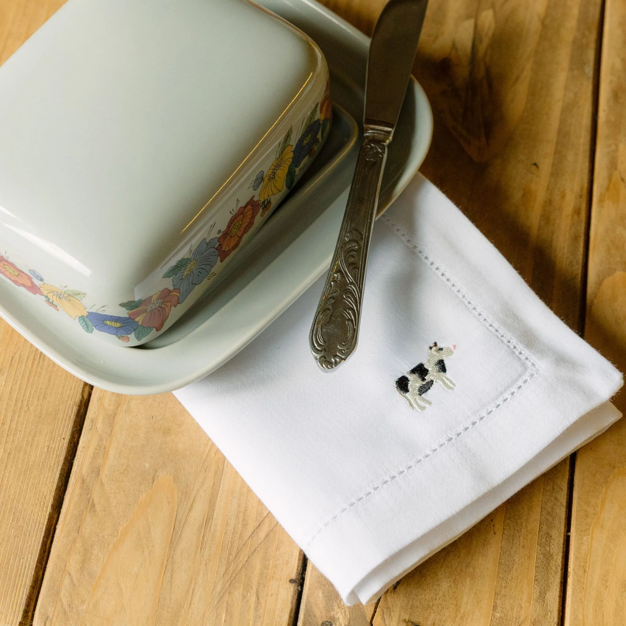 Roupa de mesa Mafra, em algodão, com animais da quinta bordados - Image 5