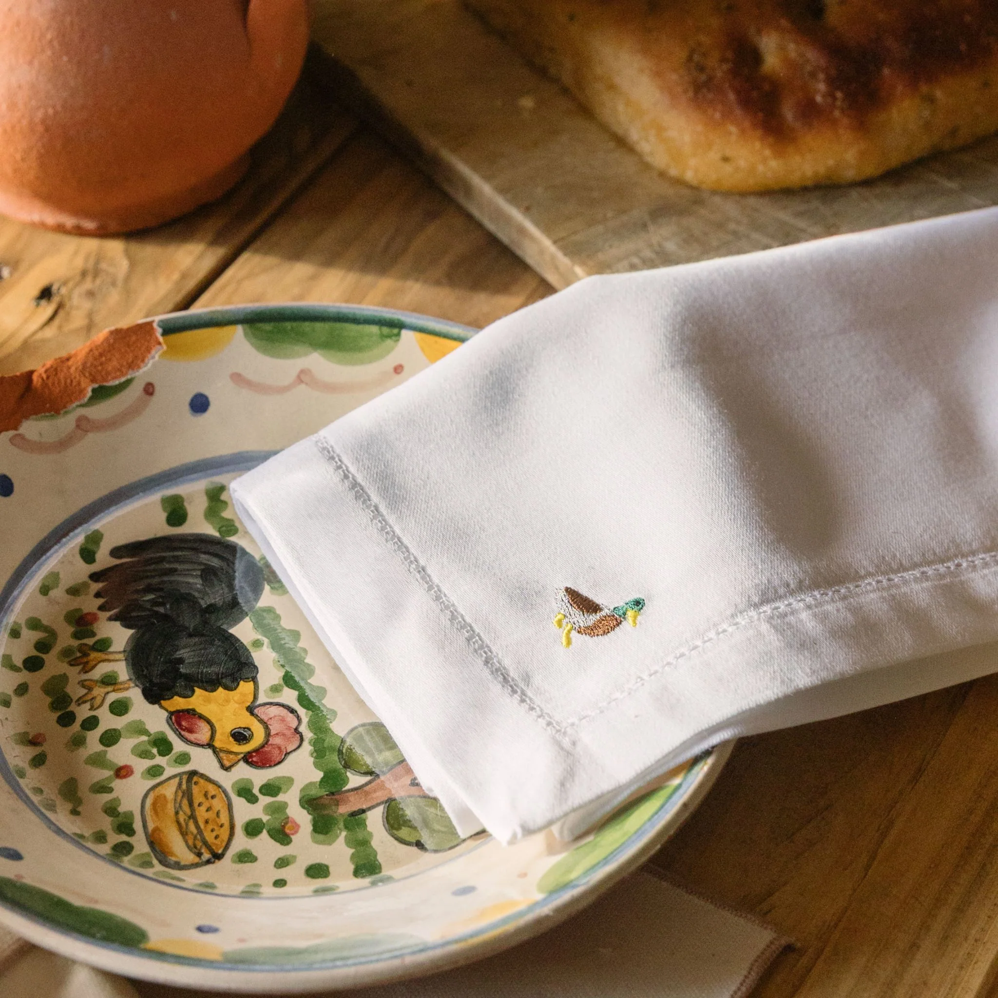 Roupa de mesa Mafra, em algodão, com animais da quinta bordados - Image 6