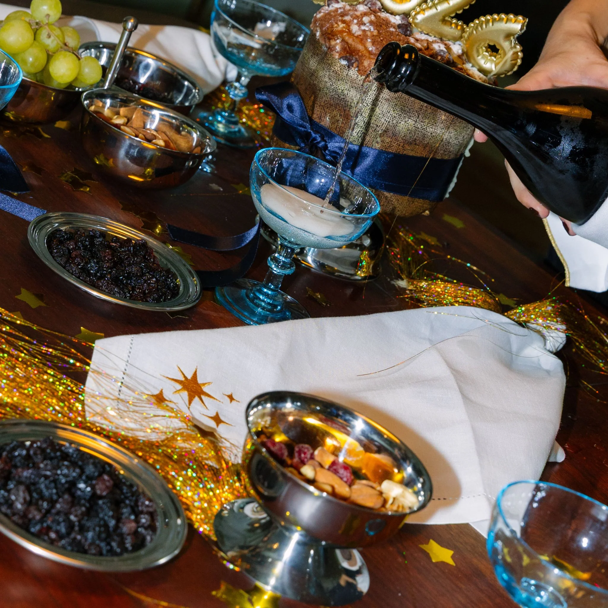 Roupa de mesa Mafra, em algodão, com estrelas bordadas - Image 6