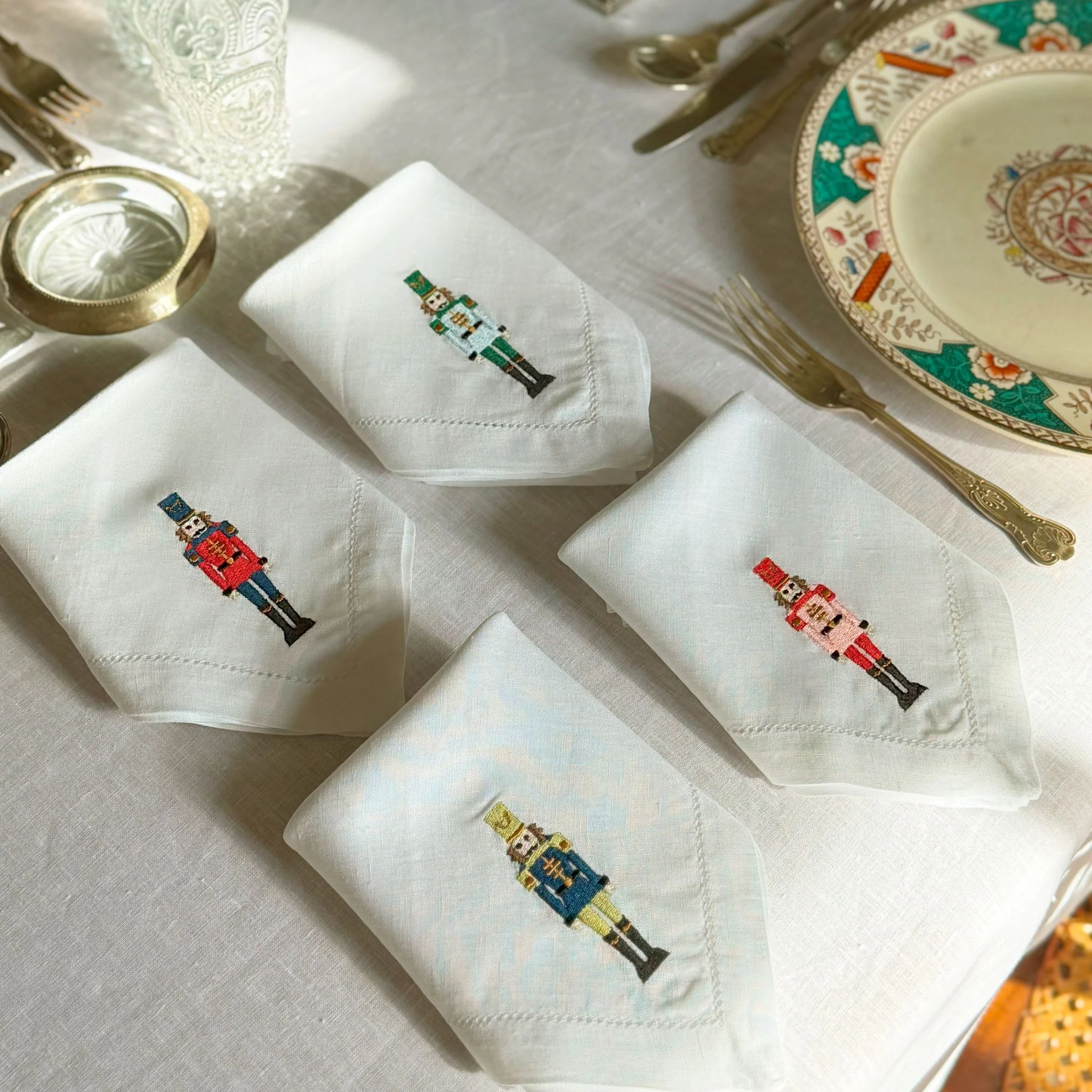 Roupa de mesa Mafra, em algodão, com soldados bordados - Image 13