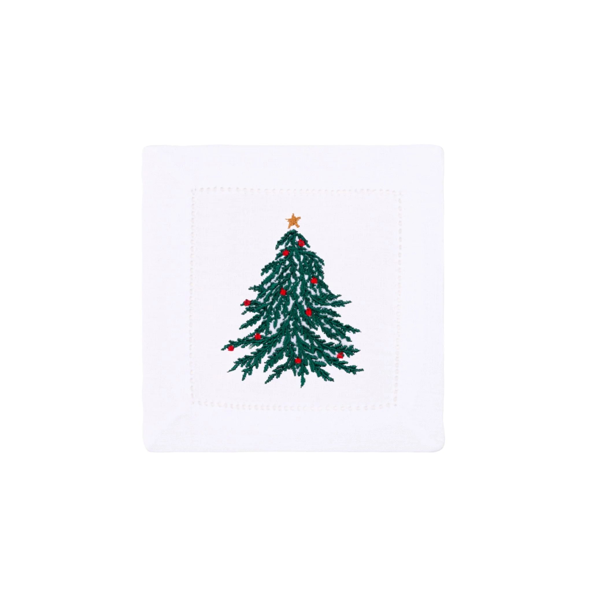 Roupa de mesa Mafra, em algodão, com árvore e coroa de Natal bordadas - Image 12