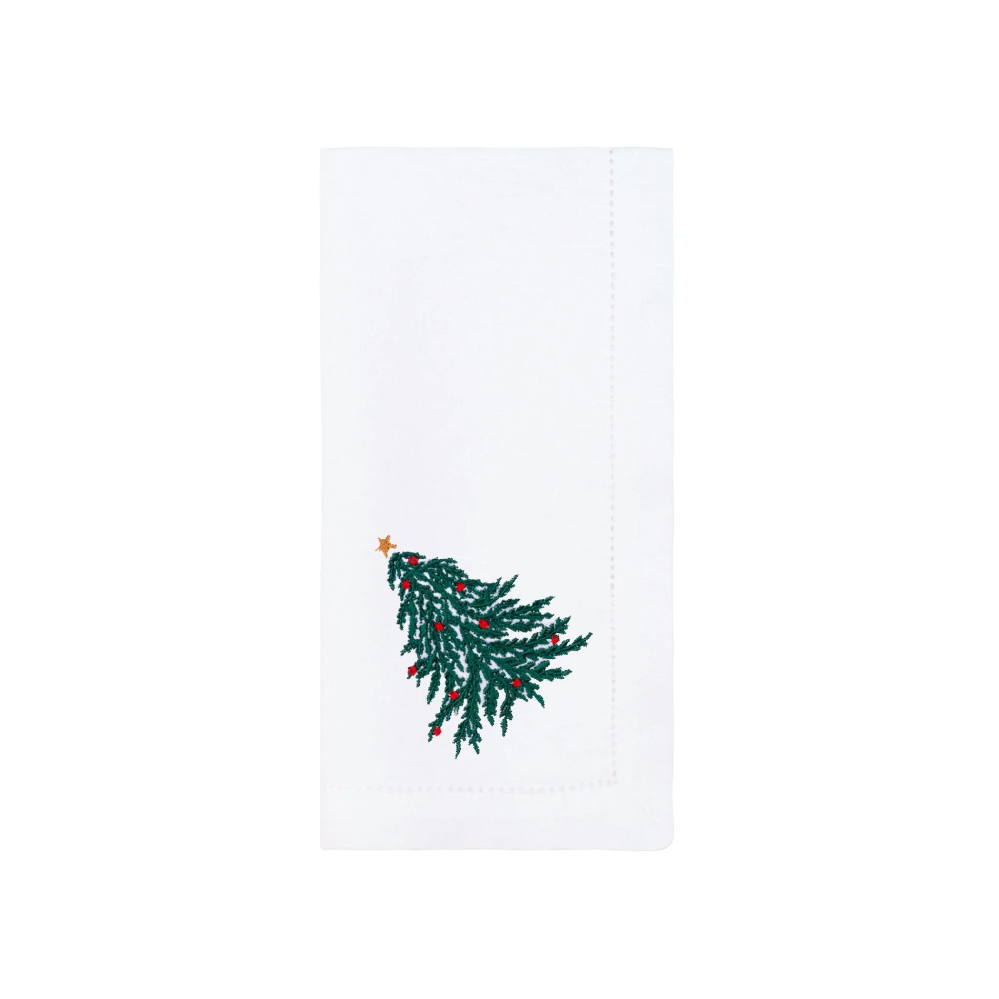 Roupa de mesa Mafra, em algodão, com árvore e coroa de Natal bordadas - Image 11