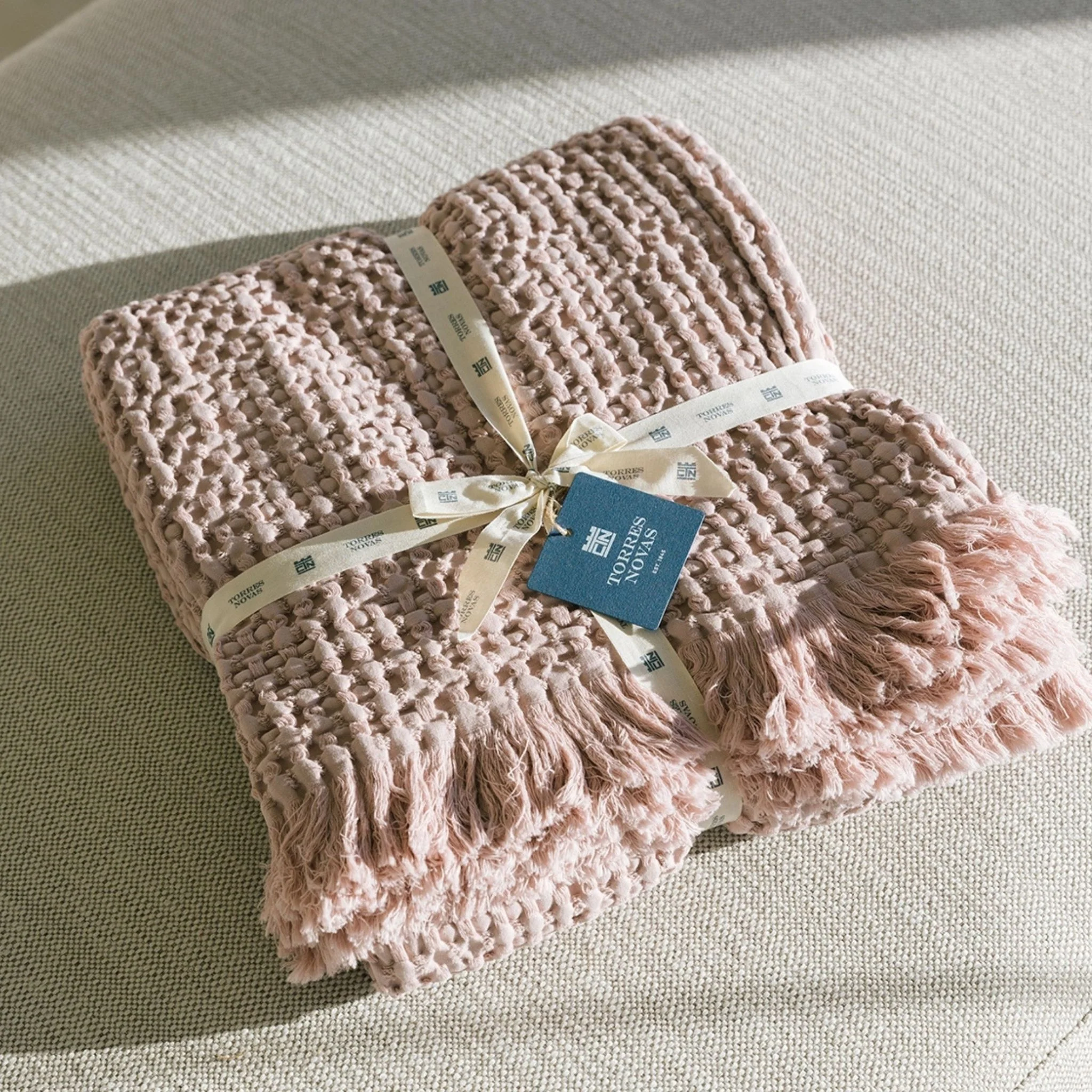 Colchas de Favo Santa Luzia cor-de-rosa velho - Image 7
