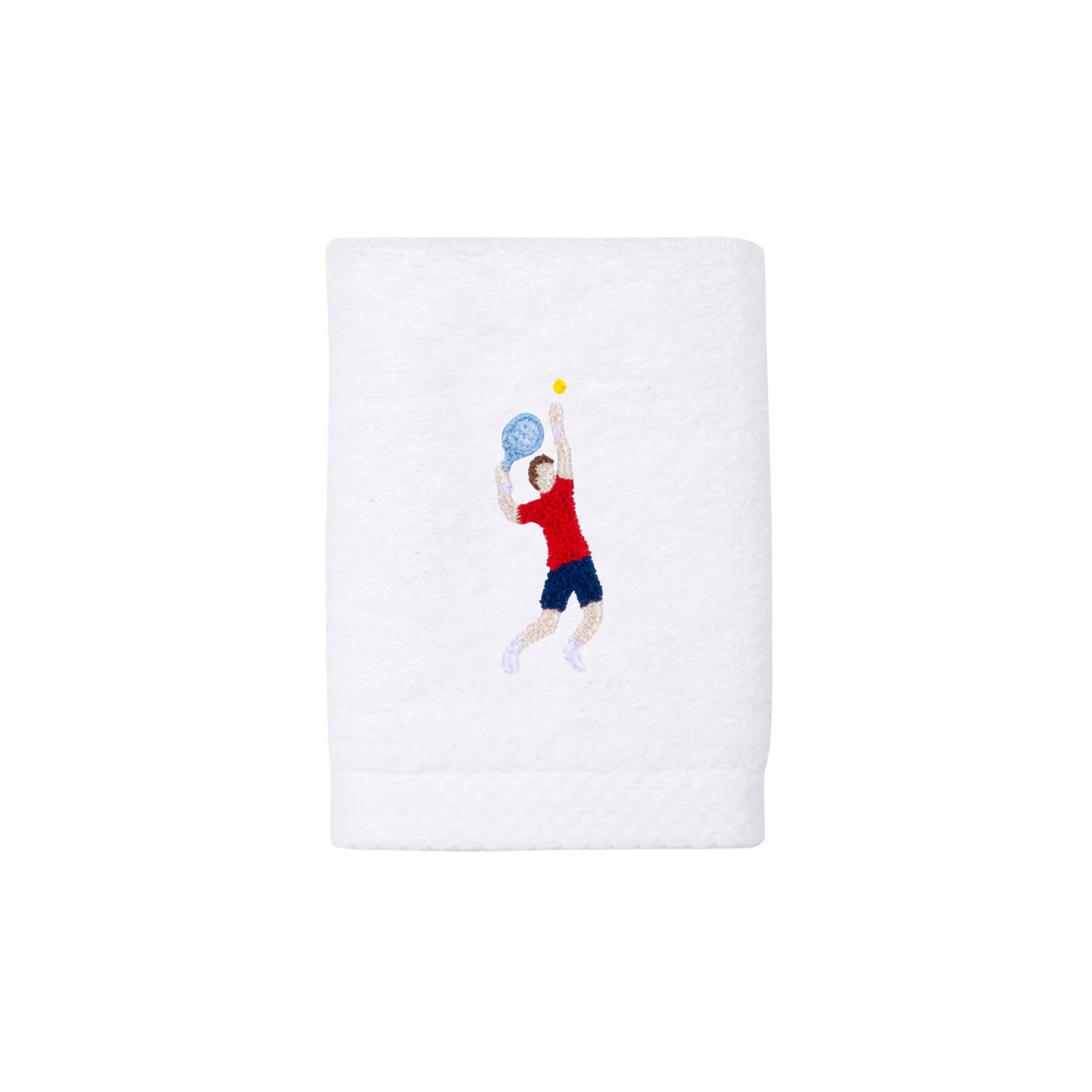 Toalhas de banho Luxus brancas, em algodão, com desportistas retro bordados - Image 12