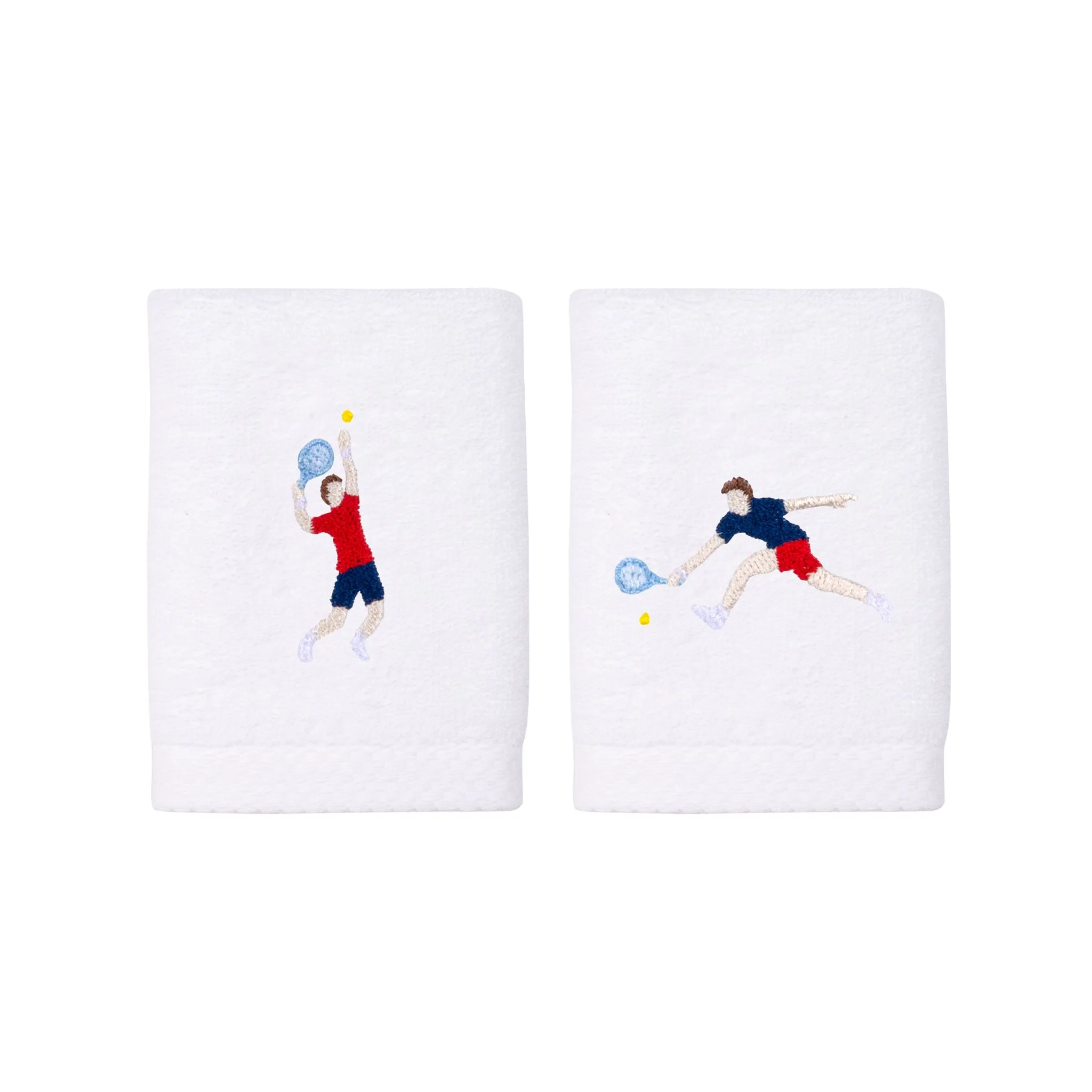 Toalhas de banho Luxus brancas, em algodão, com desportistas retro bordados - Image 16