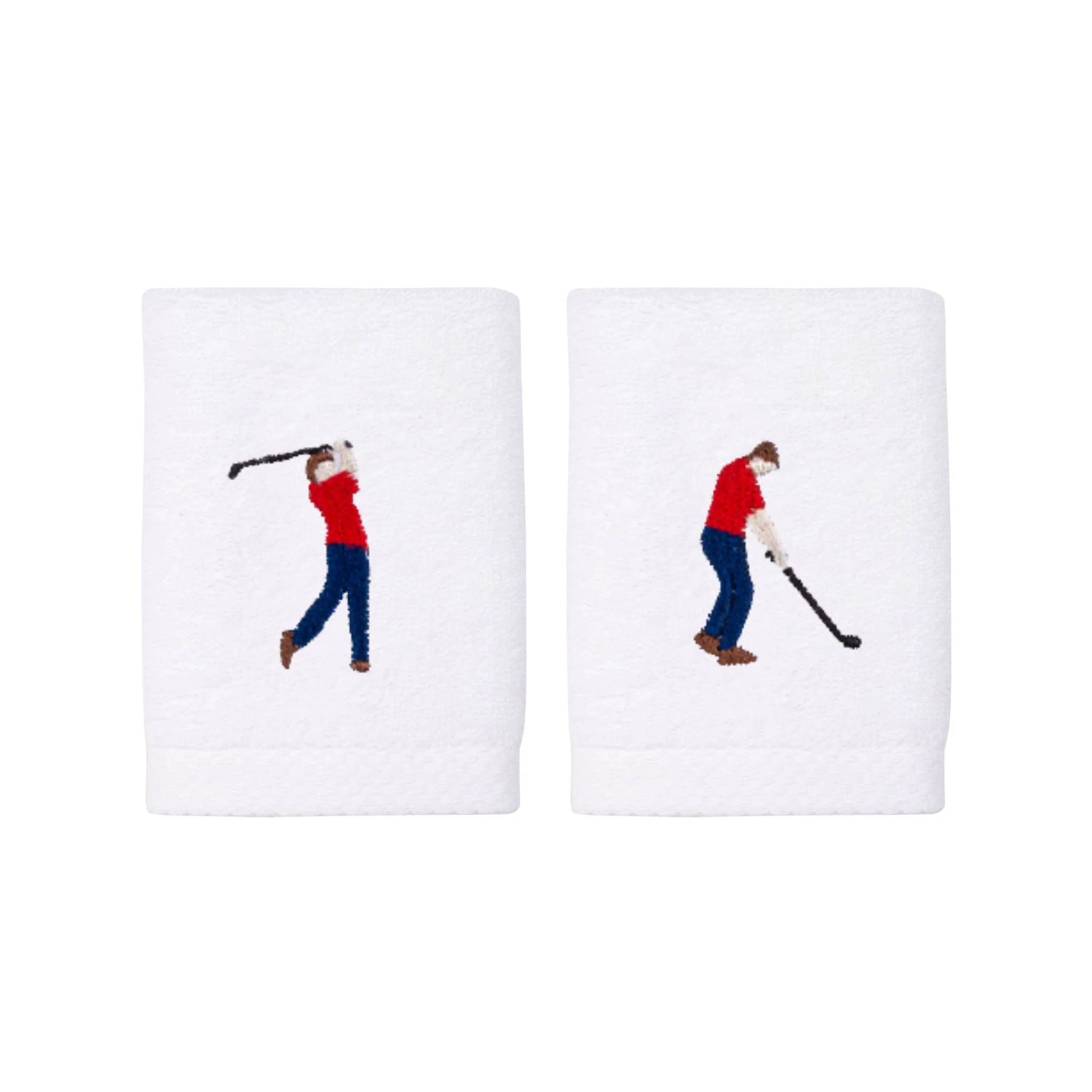 Toalhas de banho Luxus brancas, em algodão, com desportistas retro bordados - Image 21