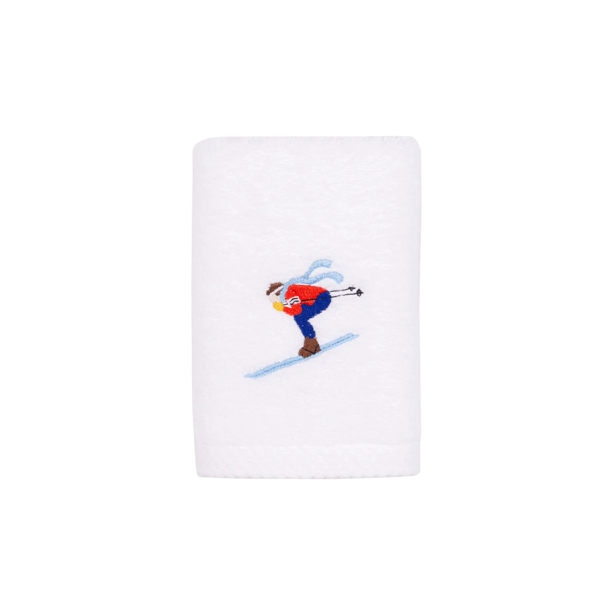 Toalhas de banho Luxus brancas, em algodão, com desportistas retro bordados - Image 24
