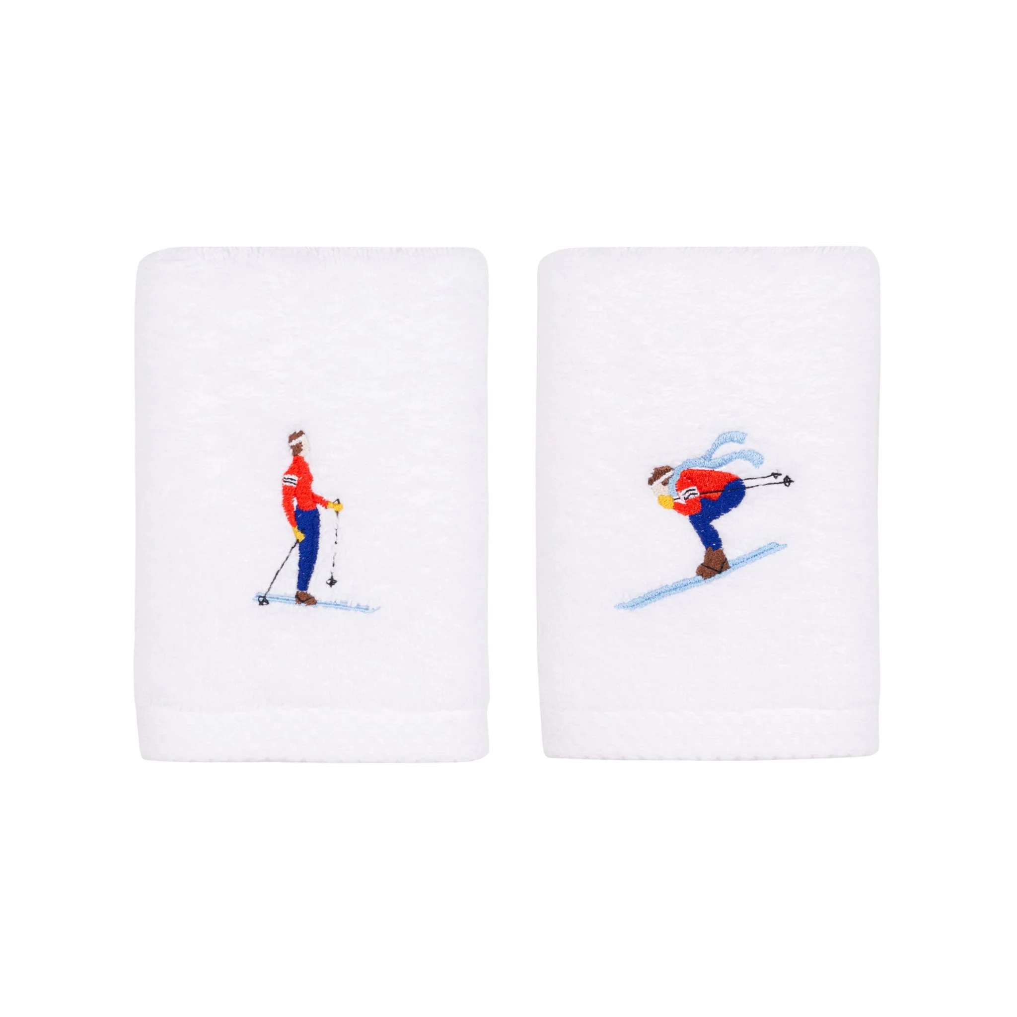 Toalhas de banho Luxus brancas, em algodão, com desportistas retro bordados - Image 26