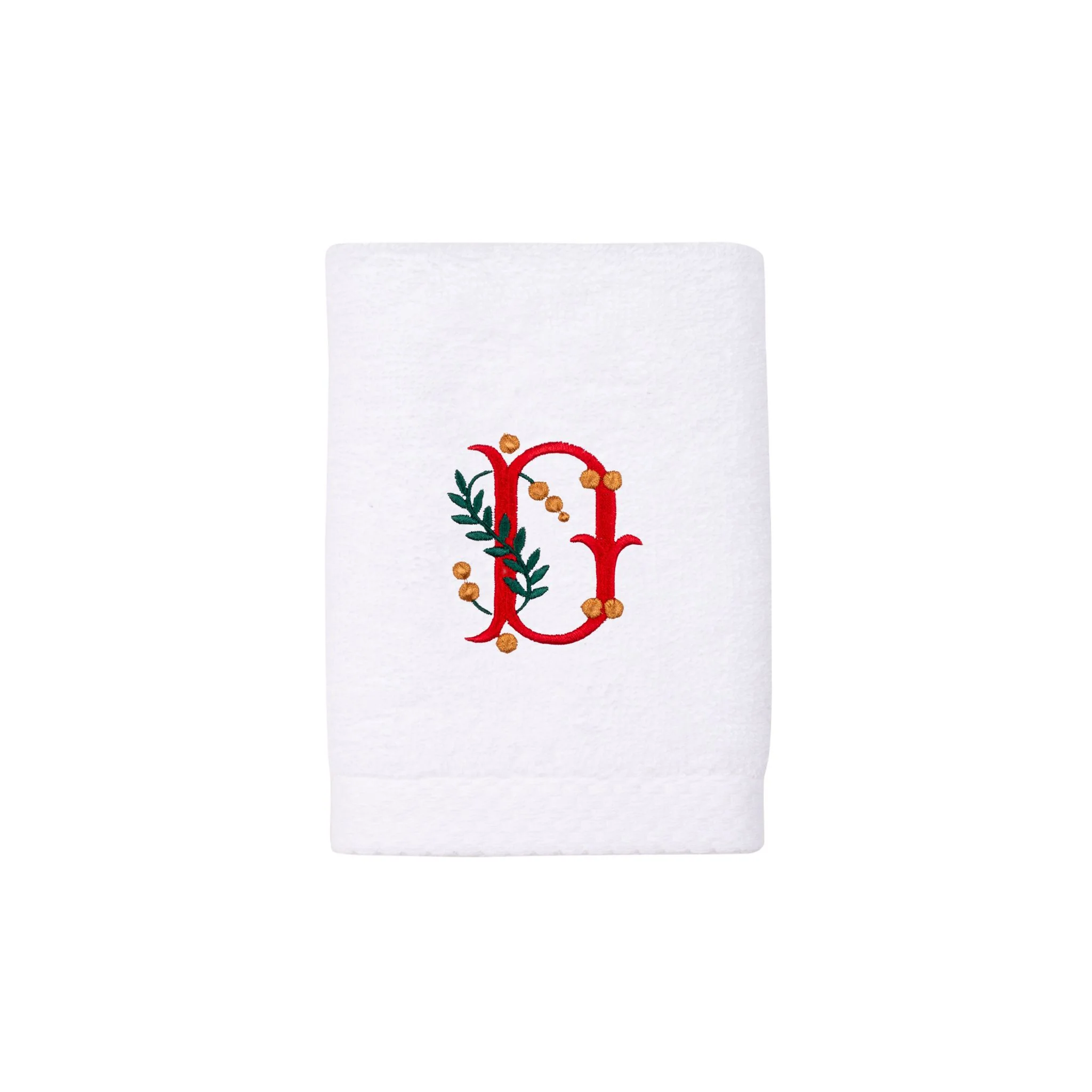 Toalhas de banho Luxus brancas, em algodão, com letras de Natal bordadas - Image 4