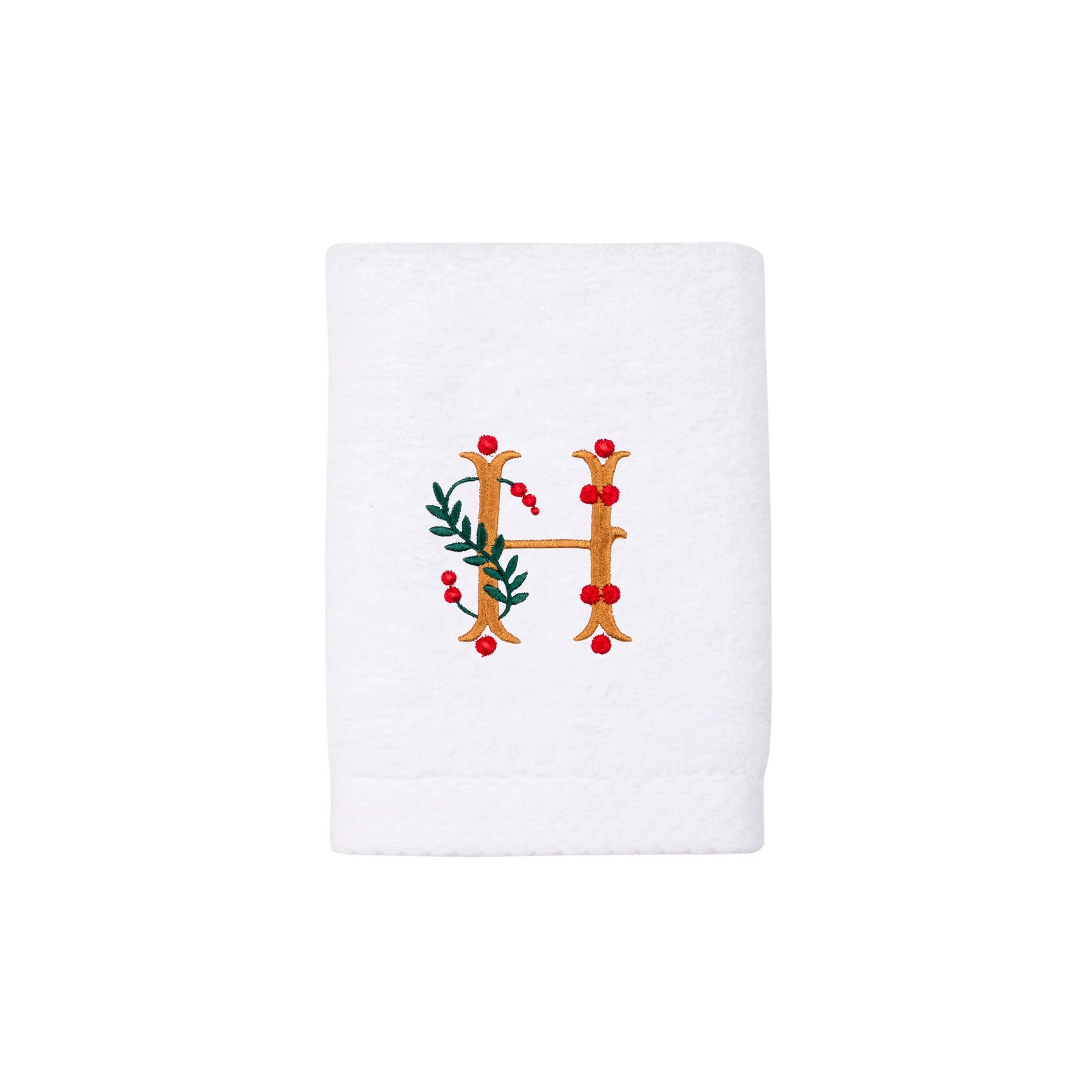 Toalhas de banho Luxus brancas, em algodão, com letras de Natal bordadas - Image 6