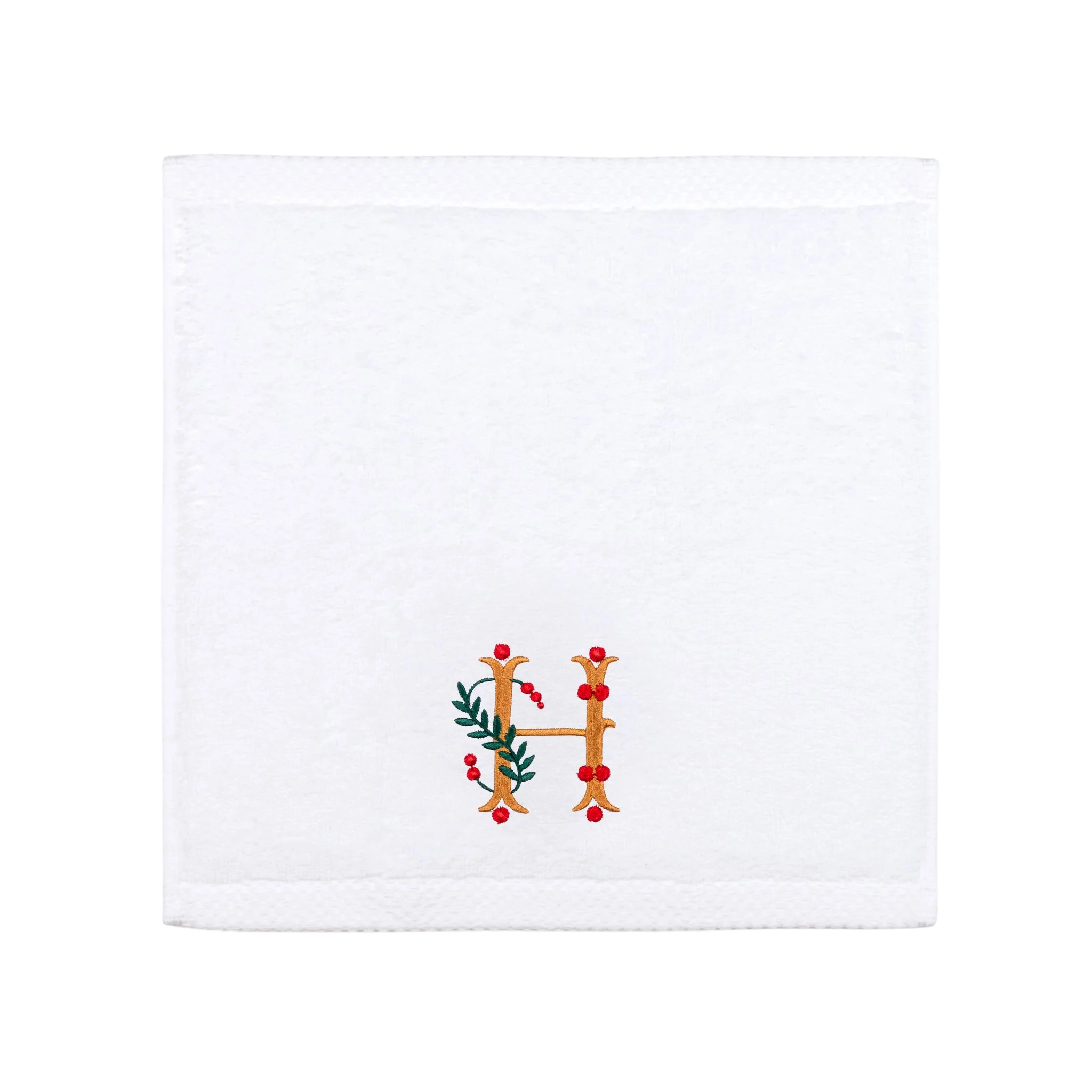 Toalhas de banho Luxus brancas, em algodão, com letras de Natal bordadas - Image 7