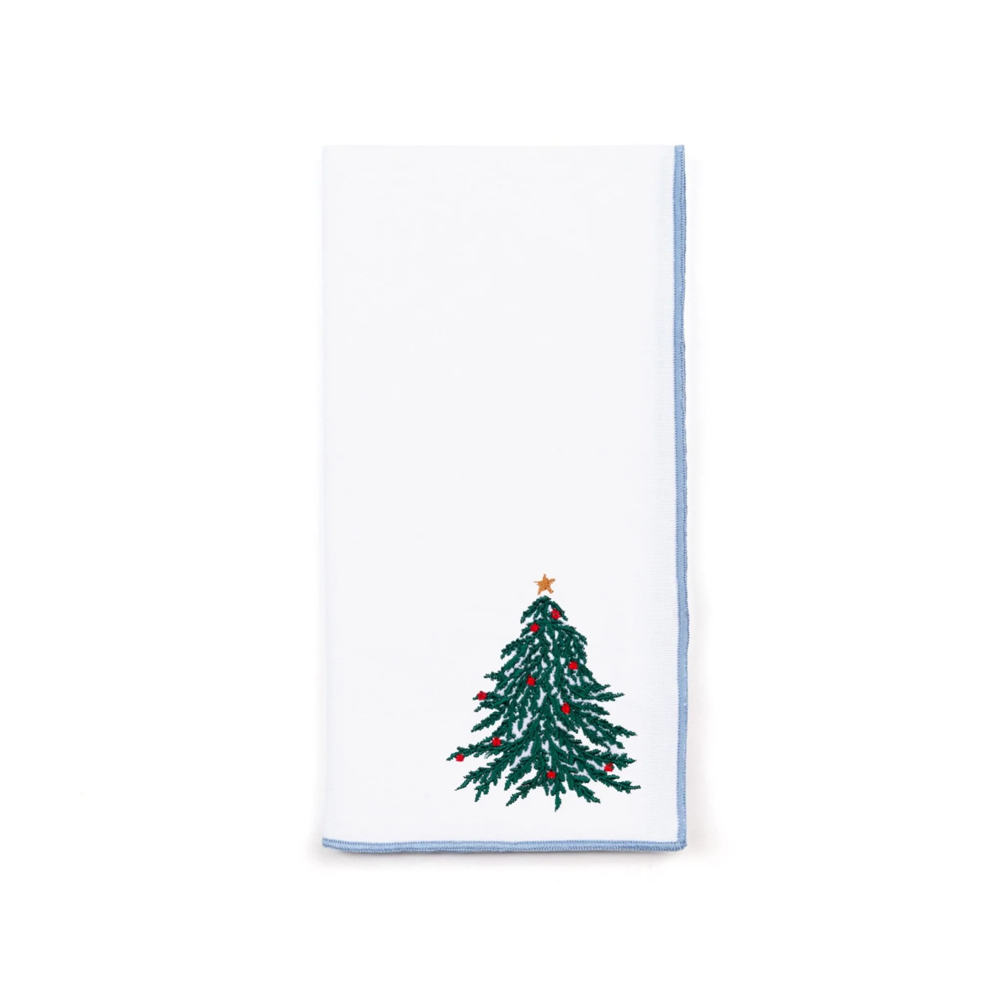 Roupa de mesa Nazaré branca, em algodão, com árvore e coroa de Natal bordadas - Image 18