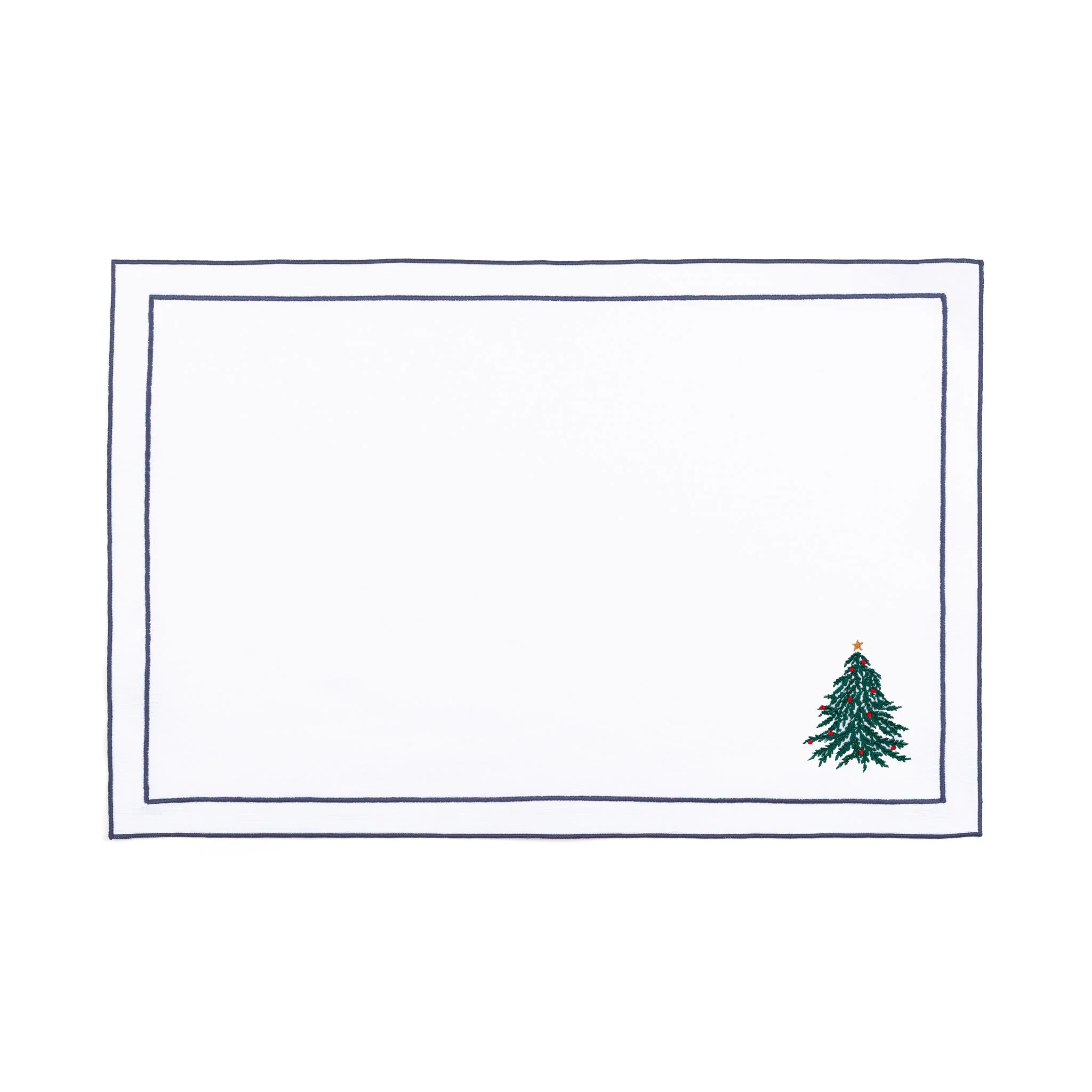 Roupa de mesa Nazaré branca, em algodão, com árvore e coroa de Natal bordadas - Image 53