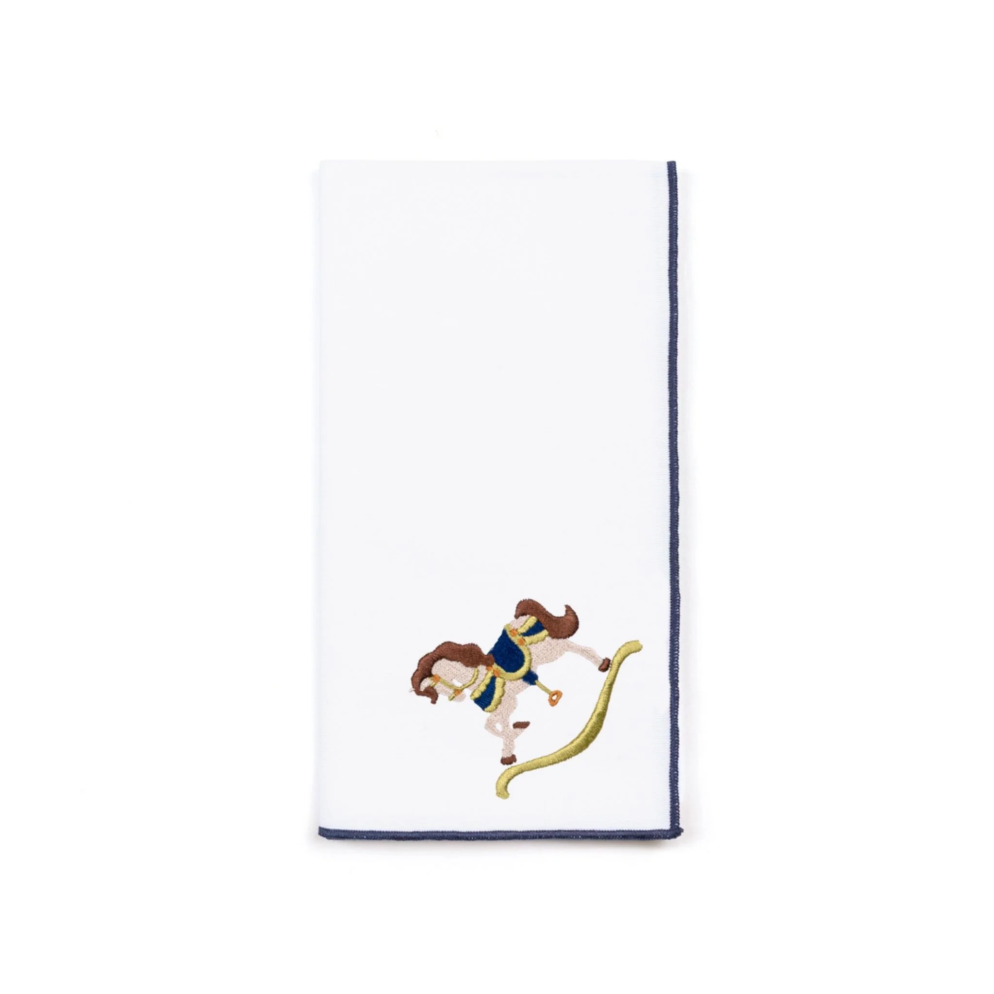 Roupa de mesa Nazaré branca, em algodão, com baloiços de cavalo bordados - Image 14