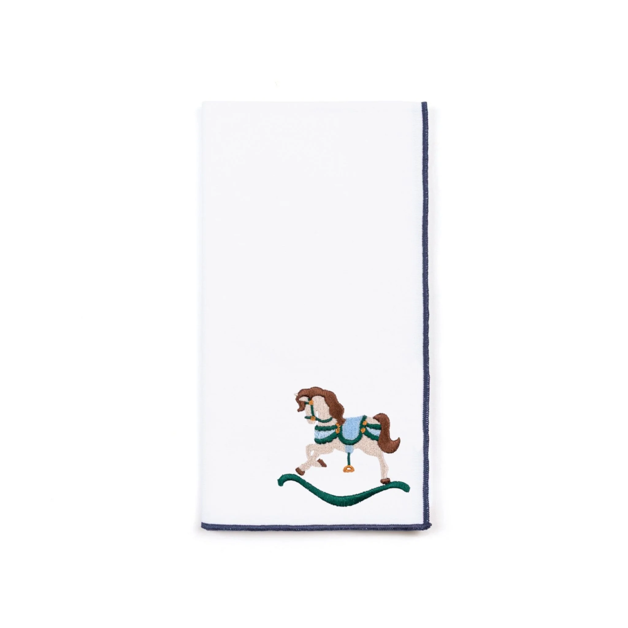 Roupa de mesa Nazaré branca, em algodão, com baloiços de cavalo bordados - Image 15
