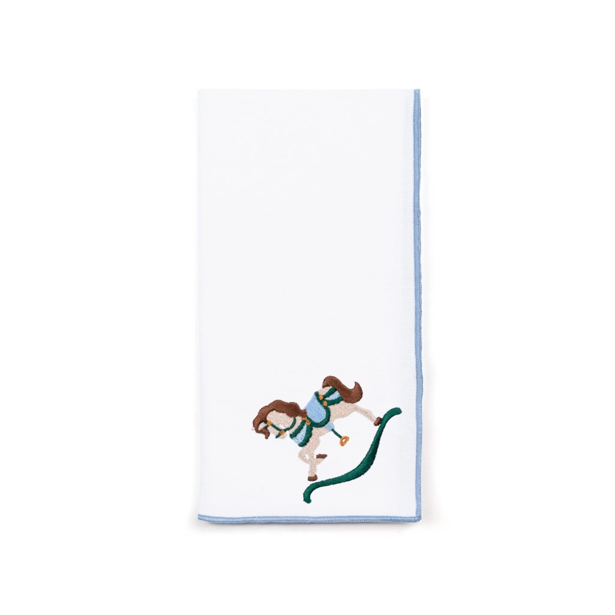 Roupa de mesa Nazaré branca, em algodão, com baloiços de cavalo bordados - Image 24