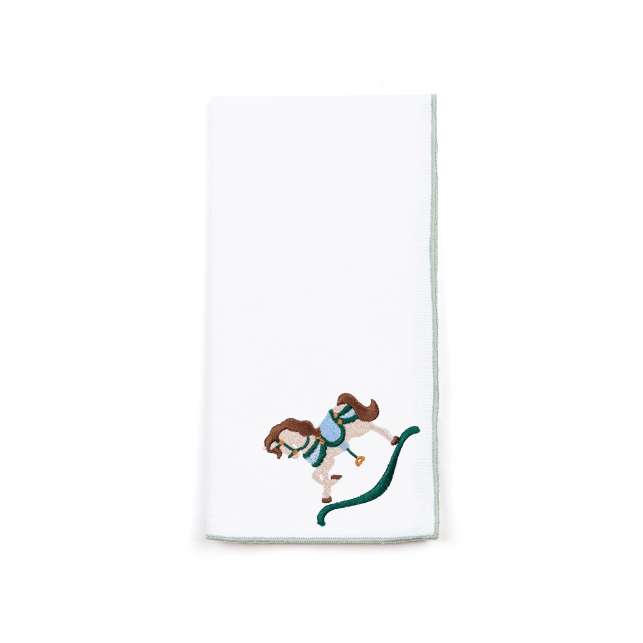 Roupa de mesa Nazaré branca, em algodão, com baloiços de cavalo bordados - Image 32