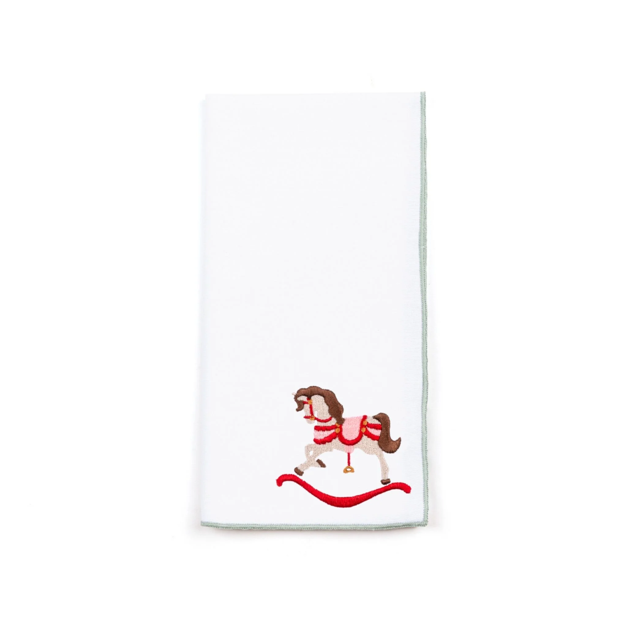 Roupa de mesa Nazaré branca, em algodão, com baloiços de cavalo bordados - Image 33